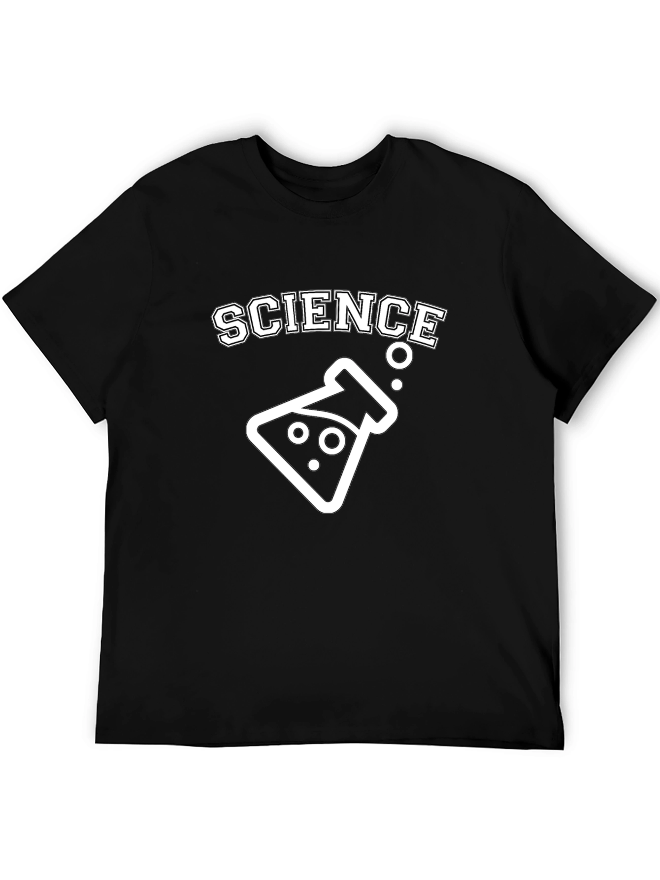 Science Beaker Graphic T-Shirt - Black