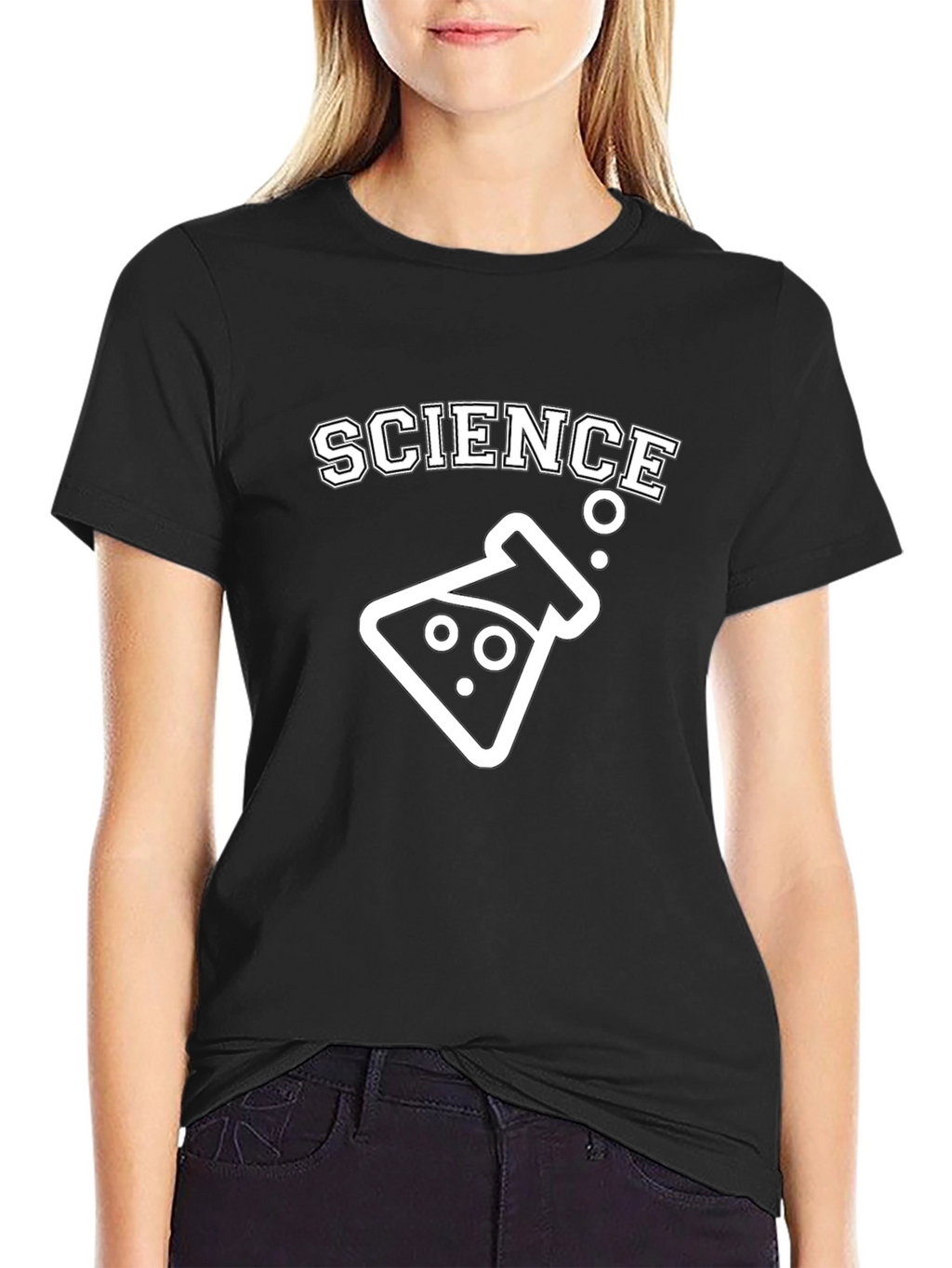 Science Beaker Graphic T-Shirt - Black
