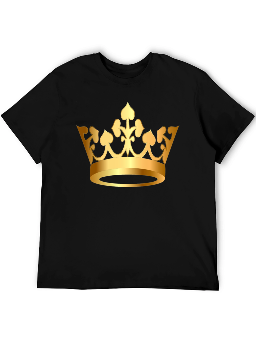 Golden Crown Graphic Tee - Classic Black T-Shirt