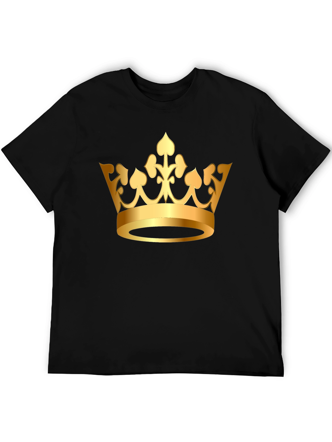 Golden Crown Graphic Tee - Classic Black T-Shirt