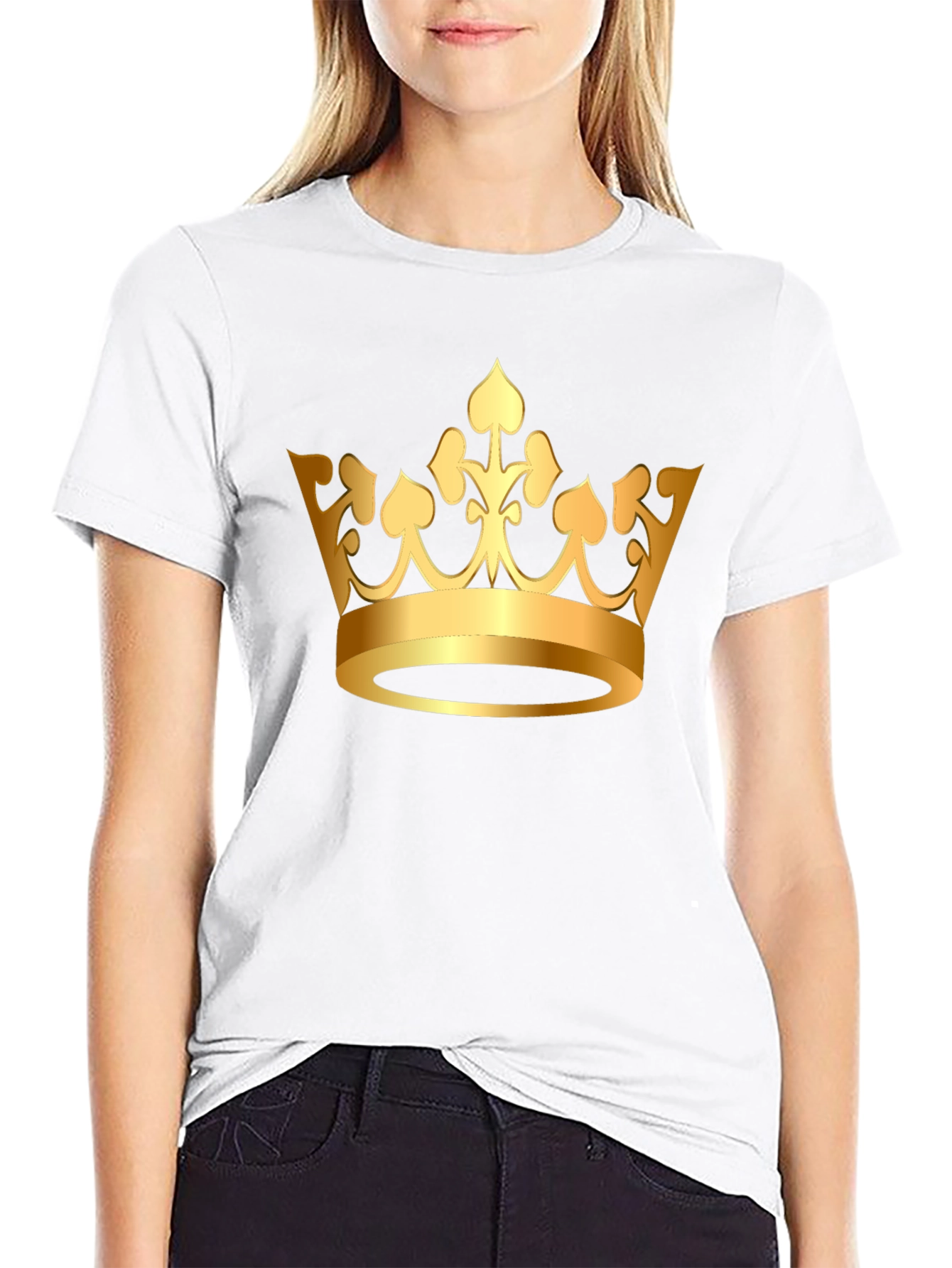 Golden Crown Graphic Tee - Classic Black T-Shirt