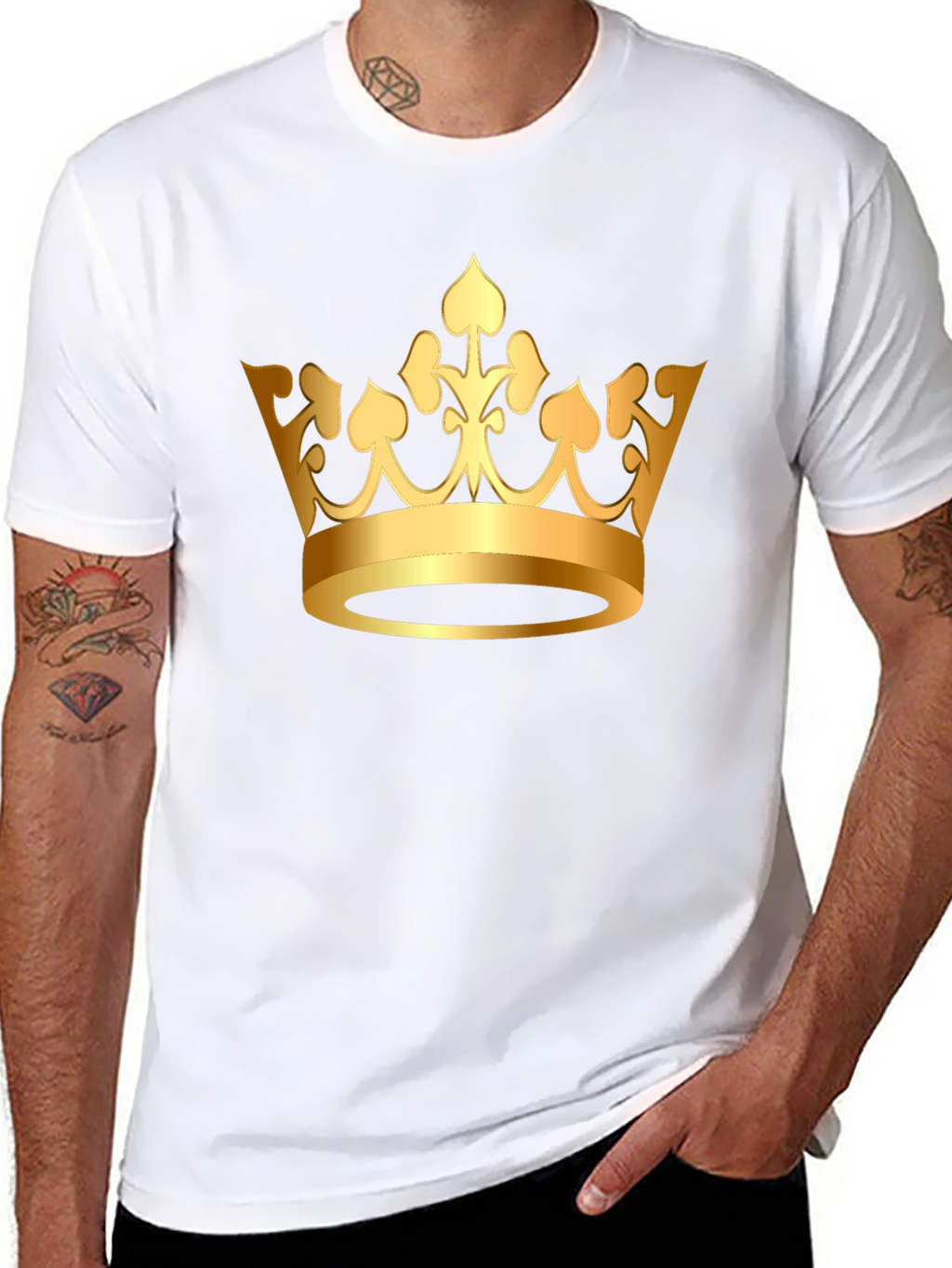 Golden Crown Graphic Tee - Classic Black T-Shirt