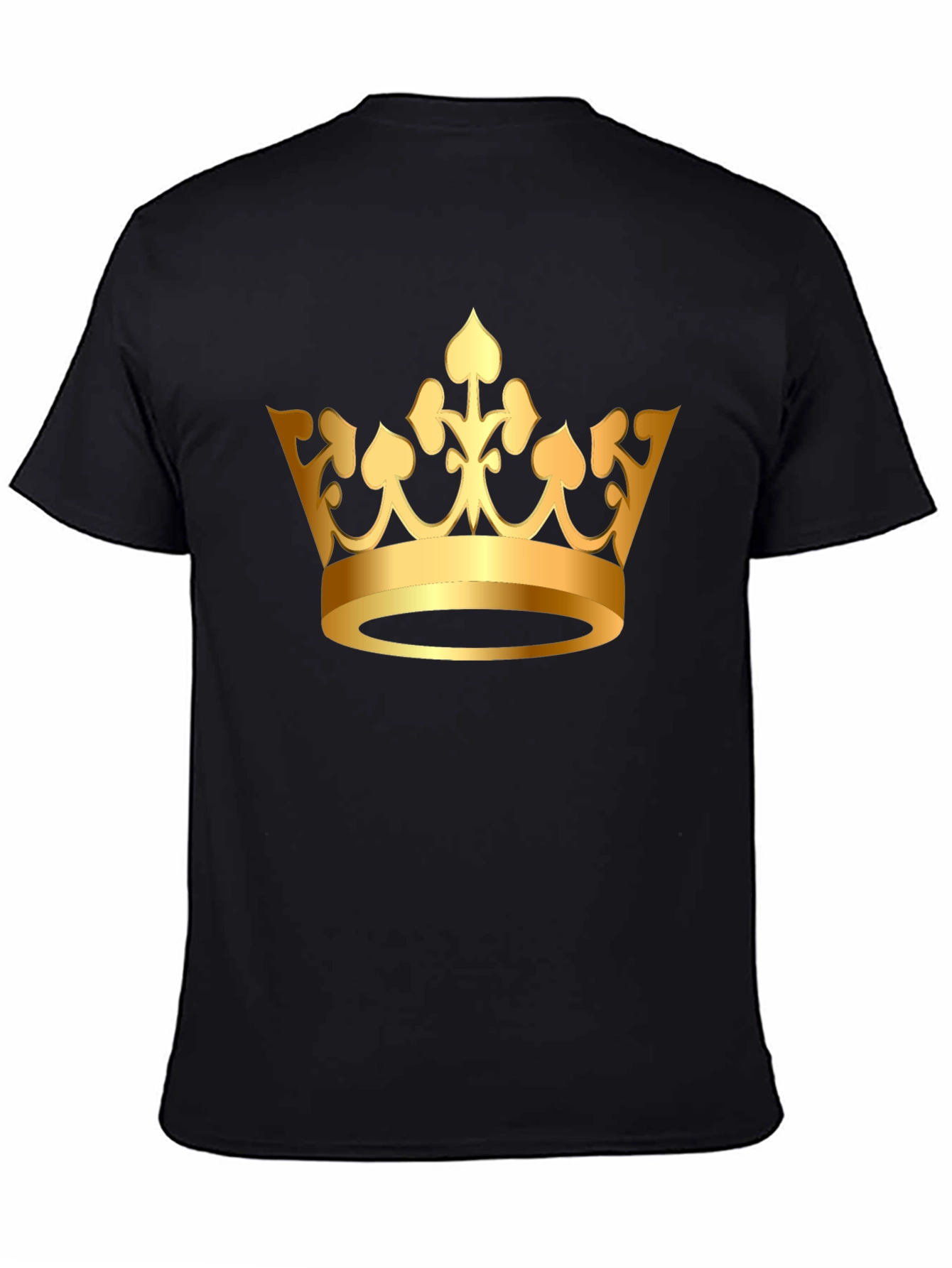 Golden Crown Graphic Tee - Classic Black T-Shirt