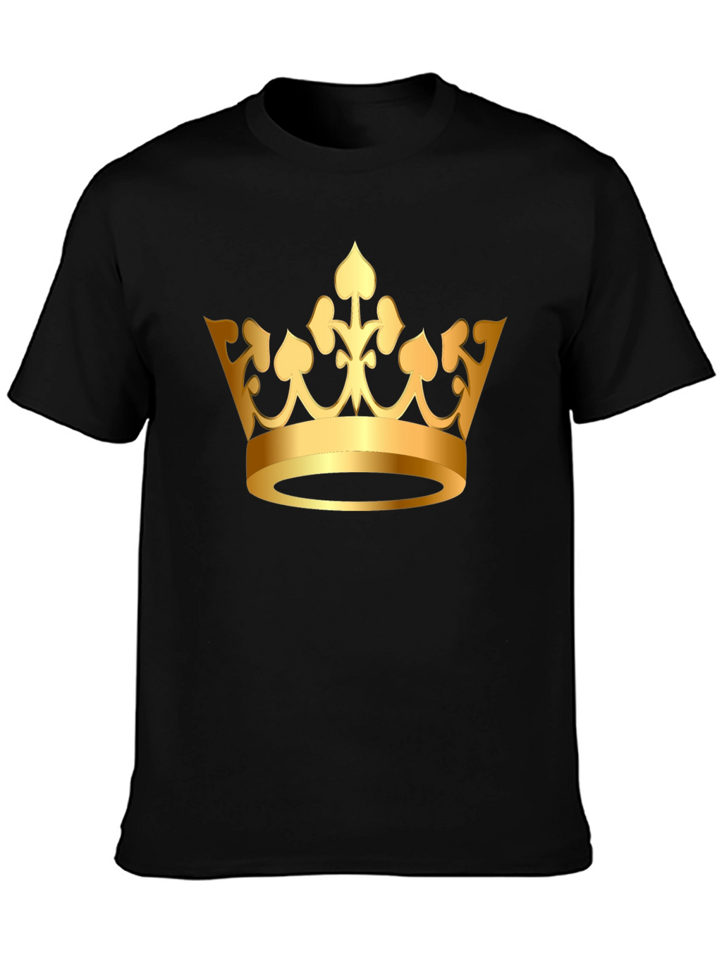 Golden Crown Graphic Tee - Classic Black T-Shirt