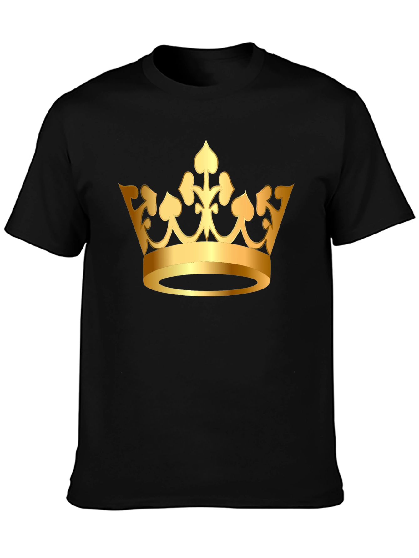 Golden Crown Graphic Tee - Classic Black T-Shirt
