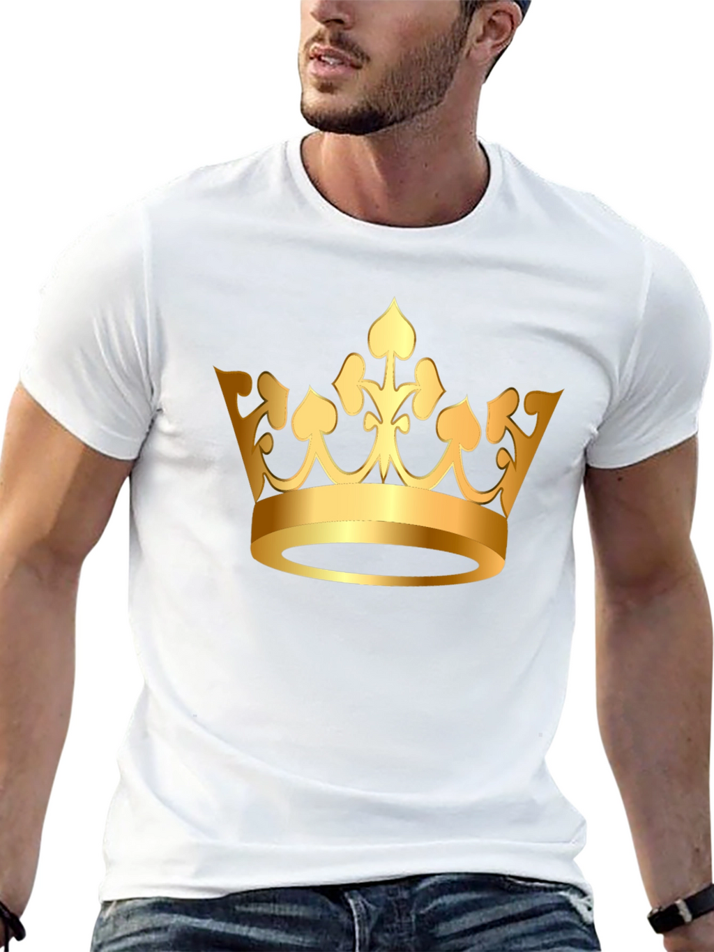 Golden Crown Graphic Tee - Classic Black T-Shirt