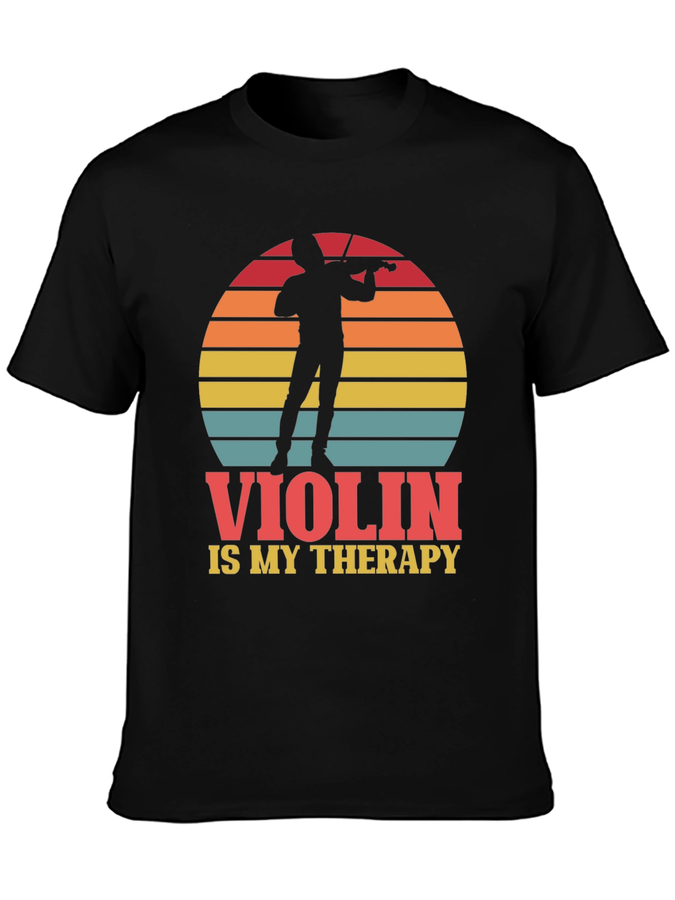 Violin is My Therapy Graphic Tee - Music Lover Shirt