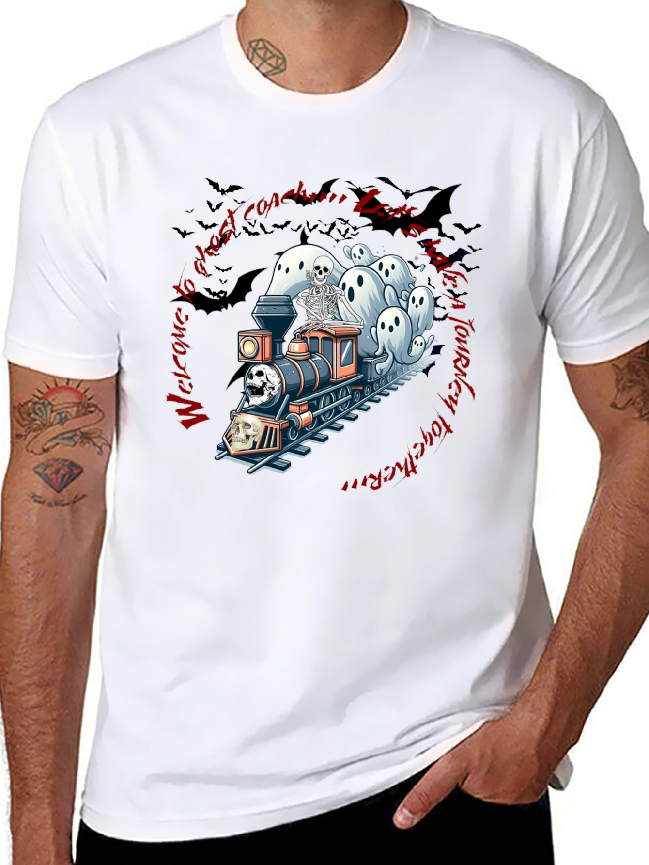 Ghost Train Halloween T-Shirt
