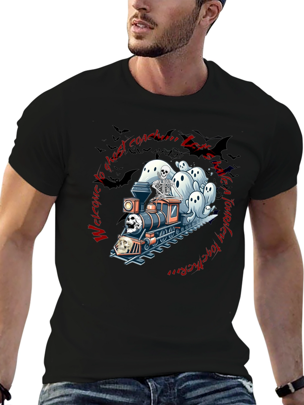 Ghost Train Halloween T-Shirt