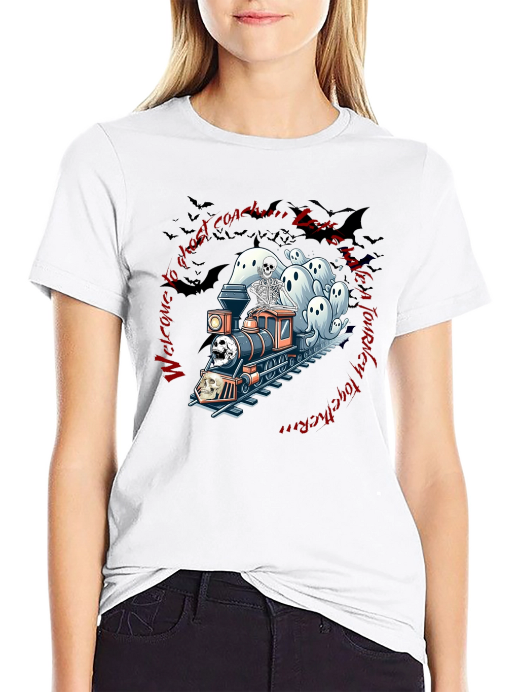 Ghost Train Halloween T-Shirt