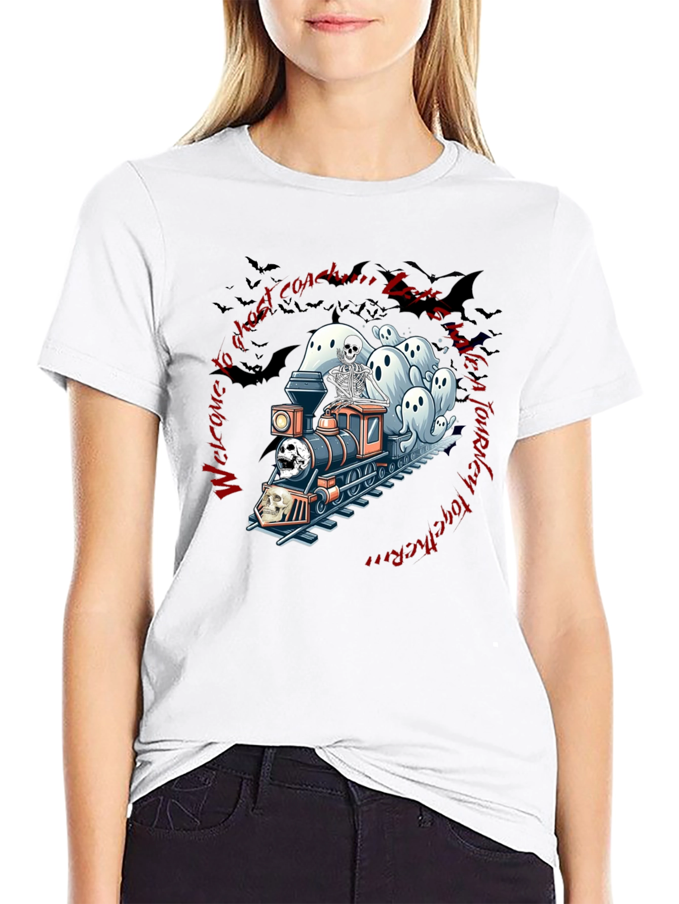 Ghost Train Halloween T-Shirt