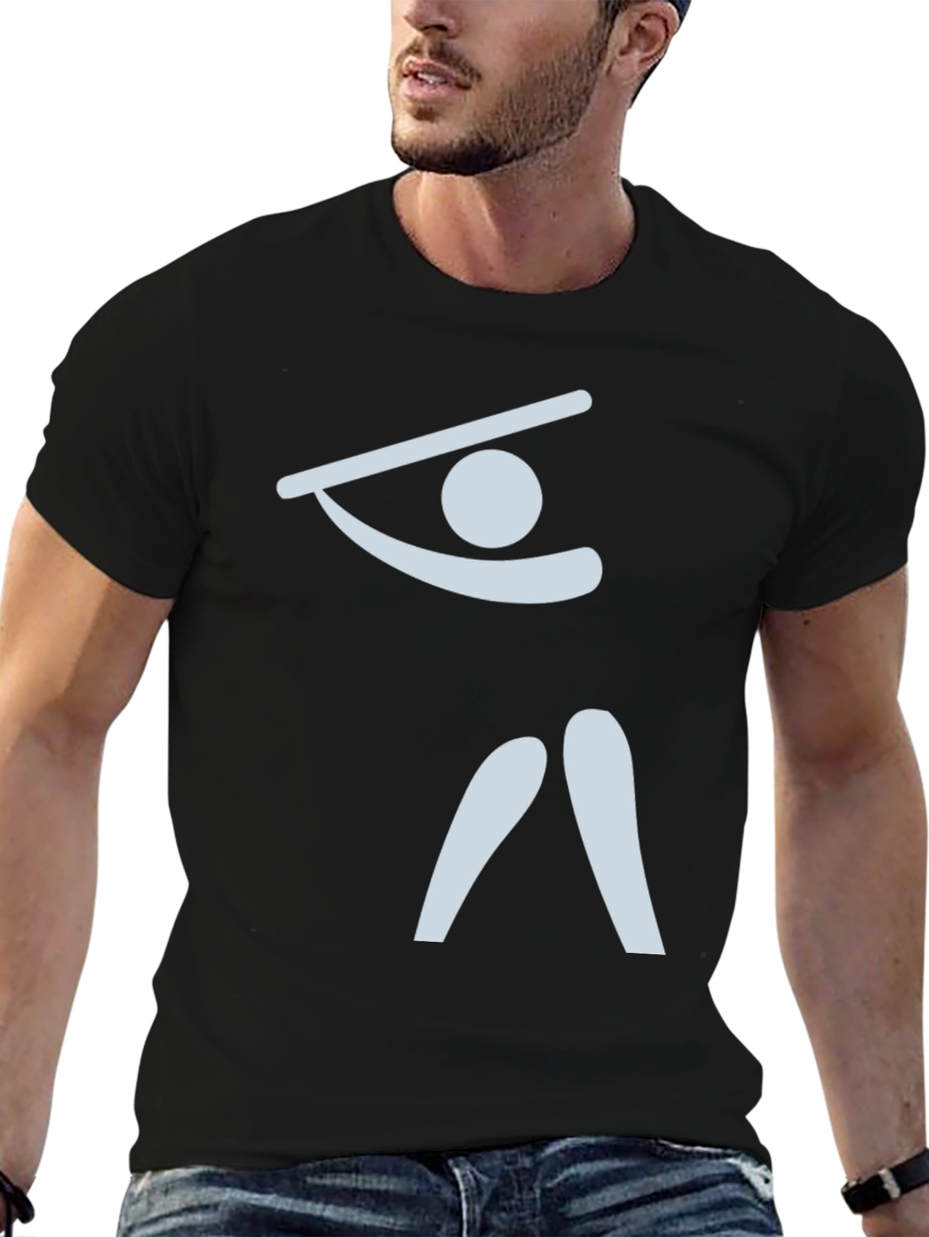 Abstract Gymnast T-Shirt - Black