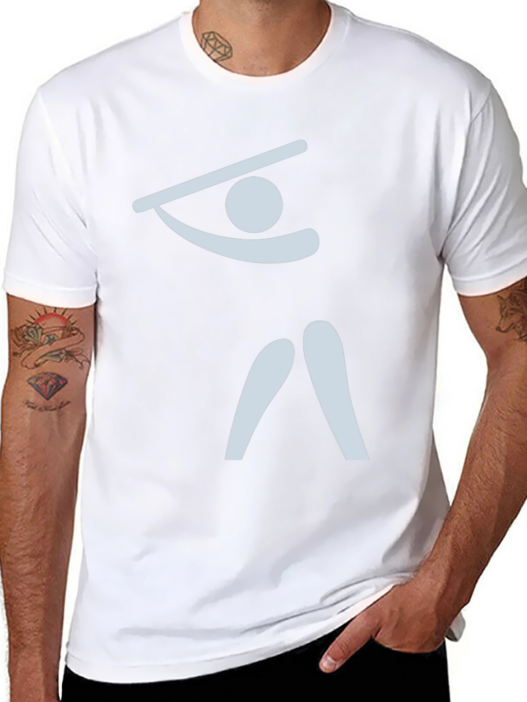 Abstract Gymnast T-Shirt - Black