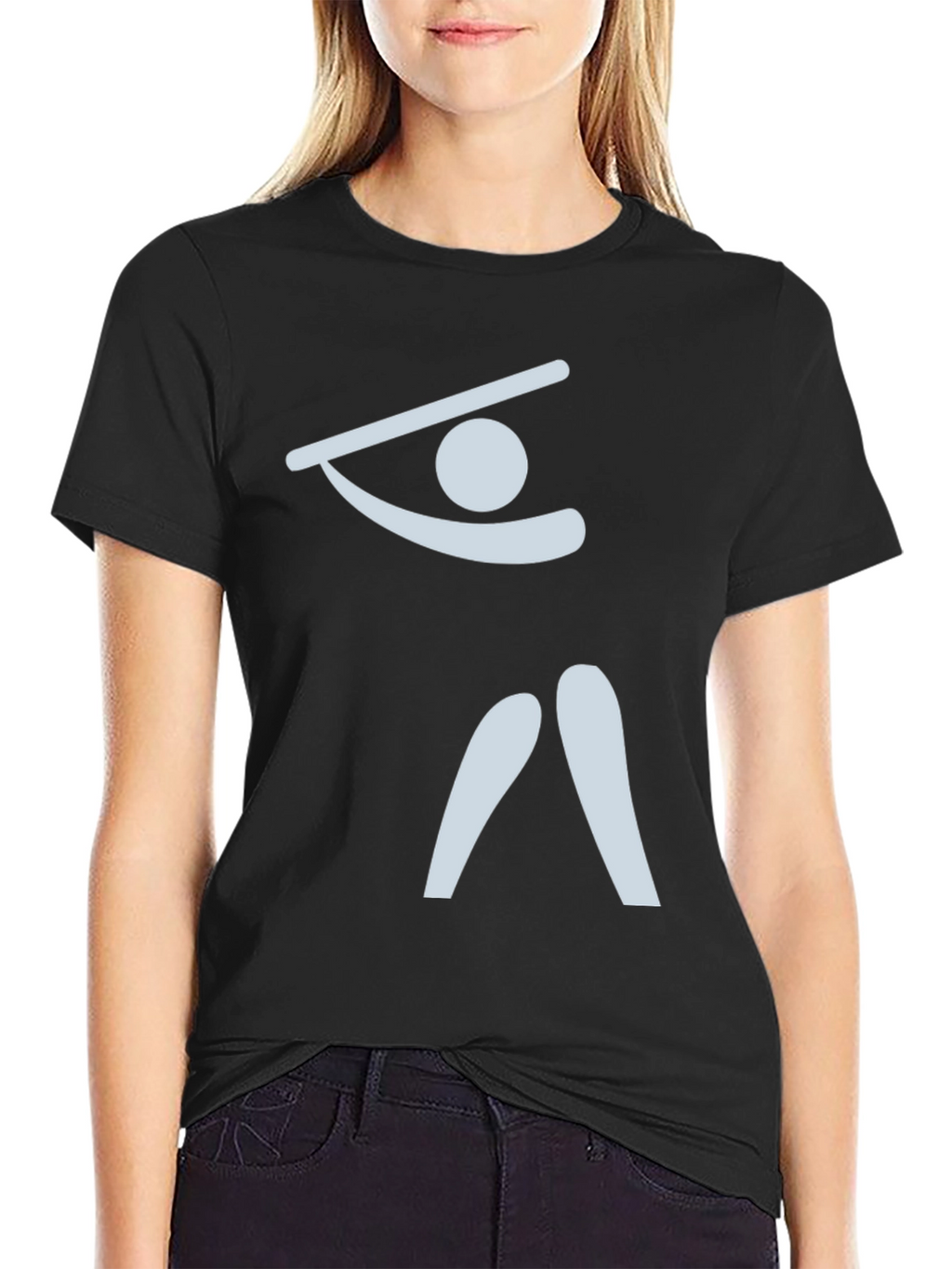 Abstract Gymnast T-Shirt - Black