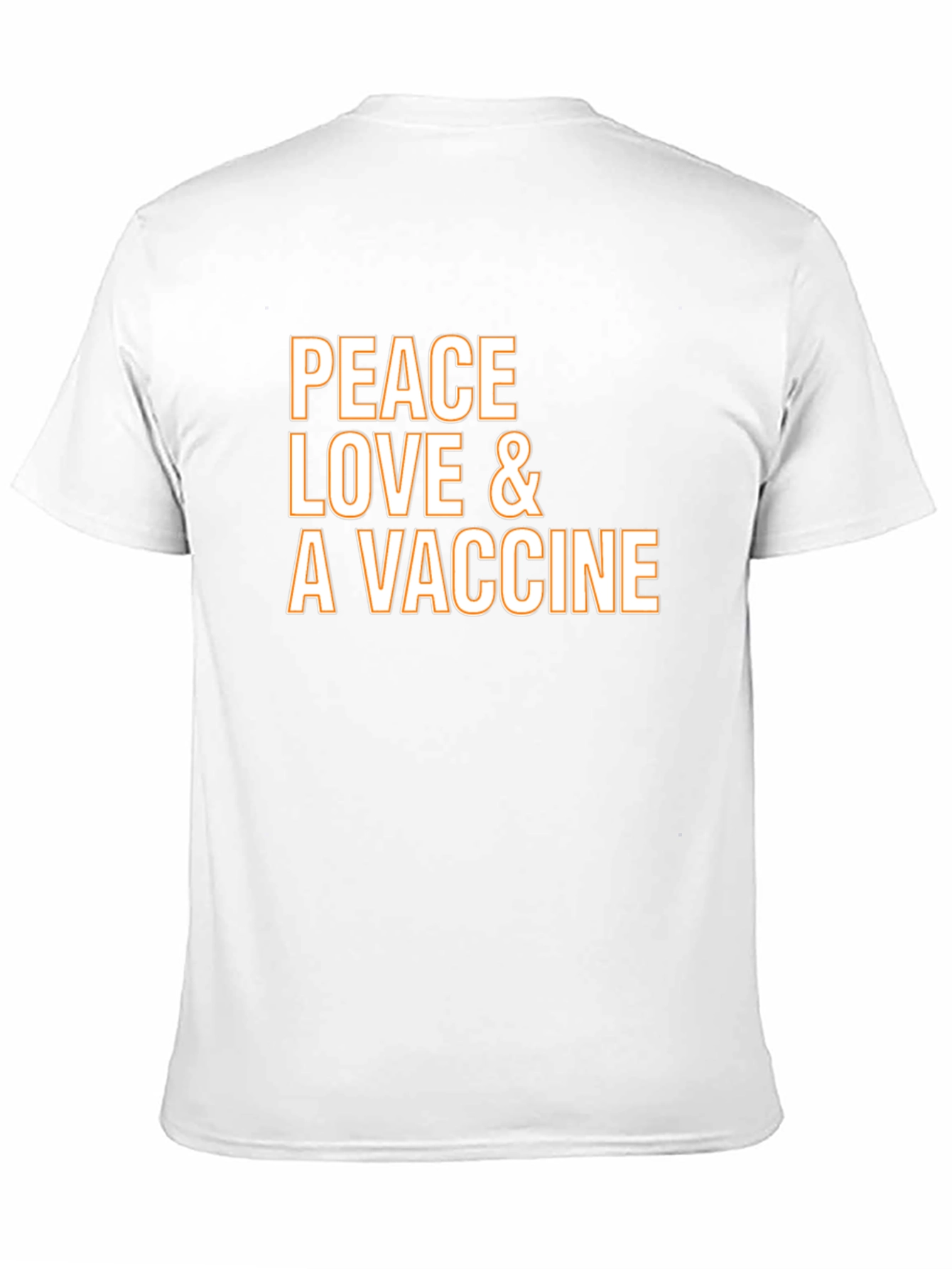 Peace Love Vaccine T-Shirt - Black Crew Neck