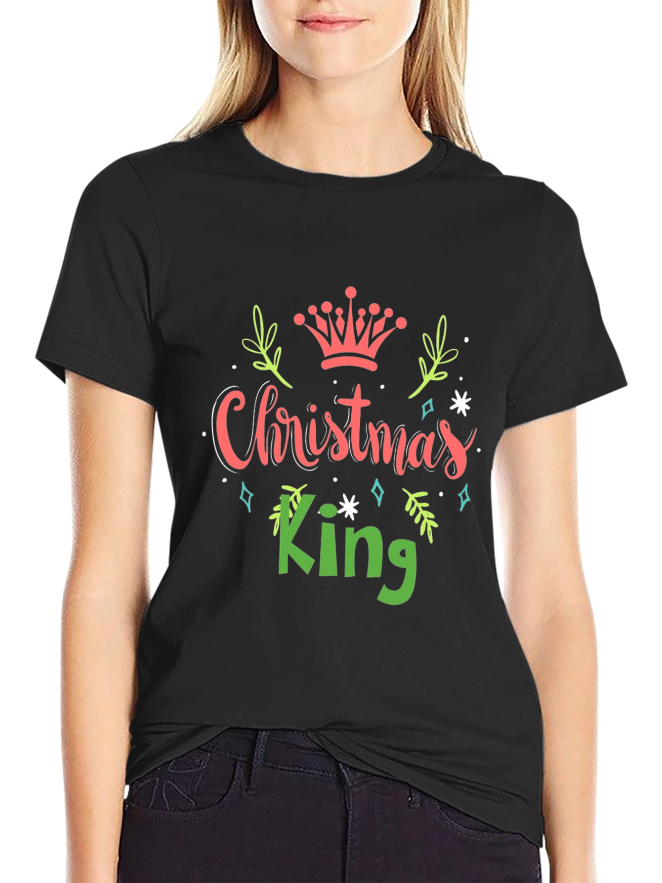 Christmas King Graphic Tee - Holiday Apparel