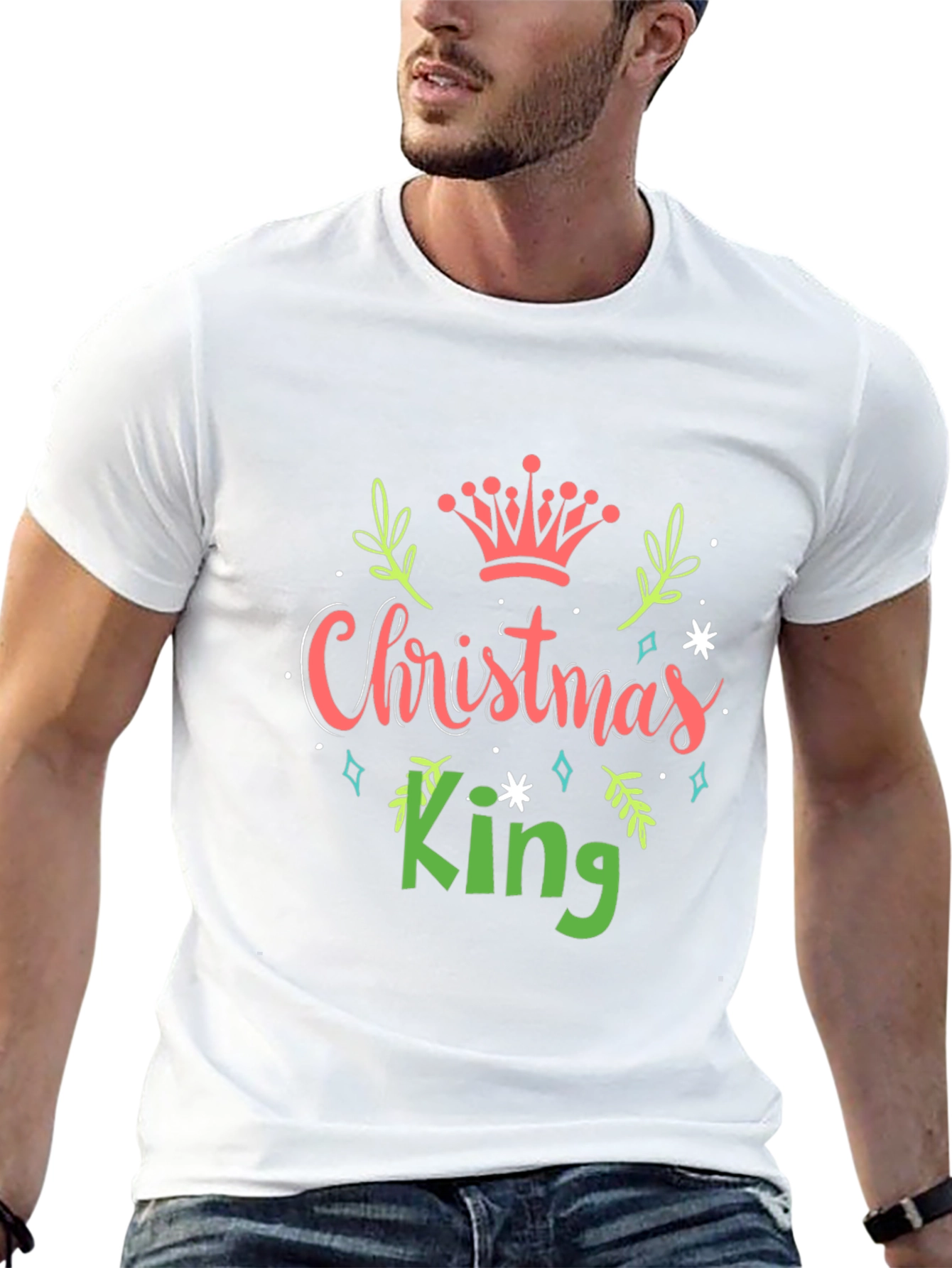 Christmas King Graphic Tee - Holiday Apparel