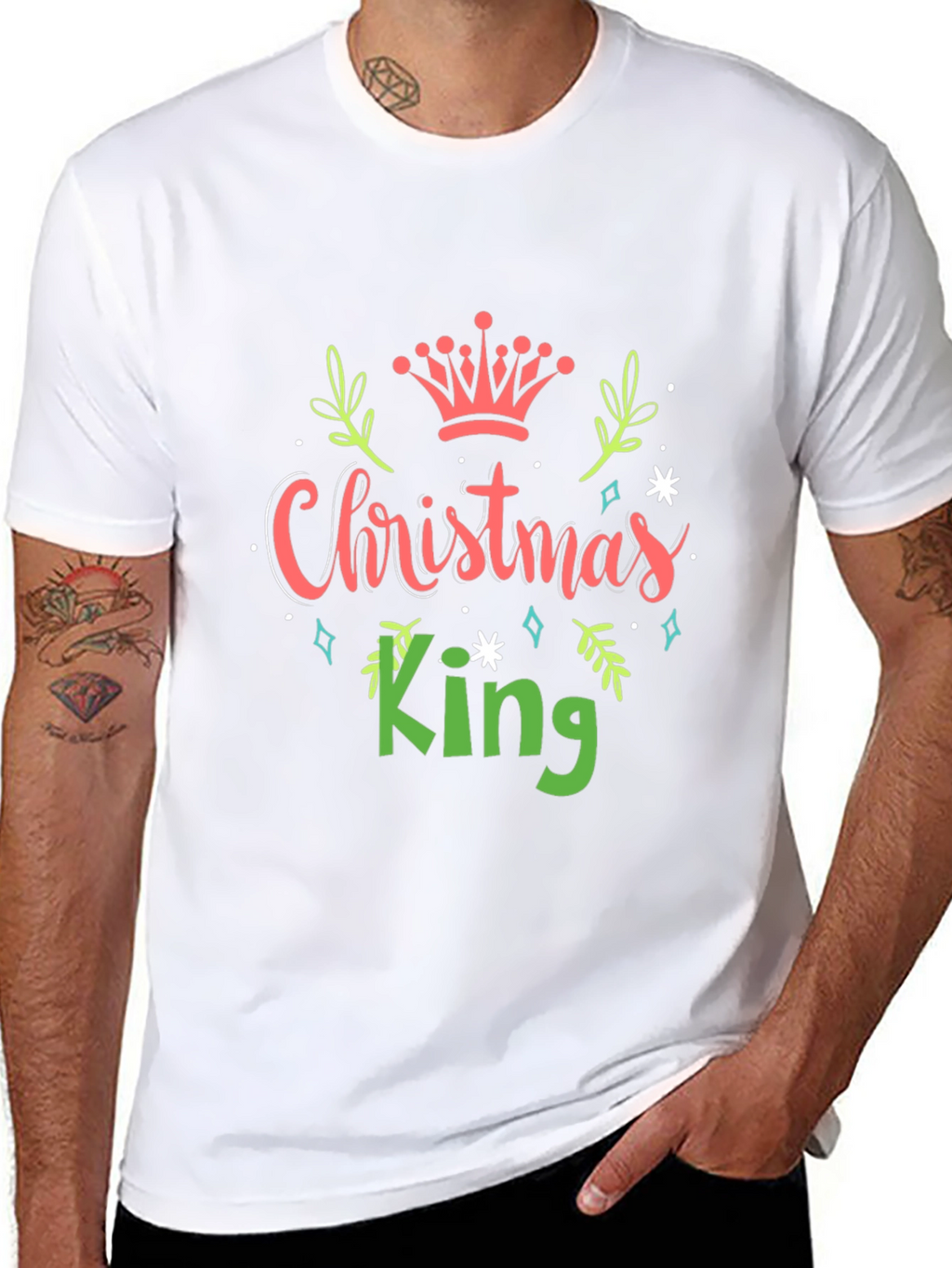 Christmas King Graphic Tee - Holiday Apparel