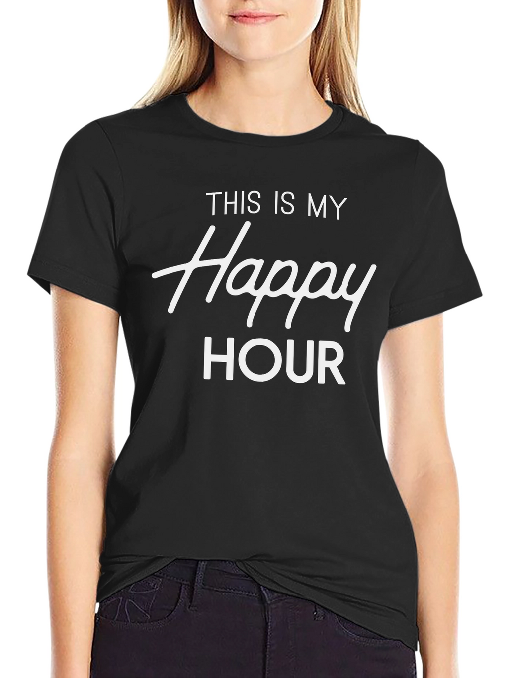 Happy Hour Graphic Tee - Black