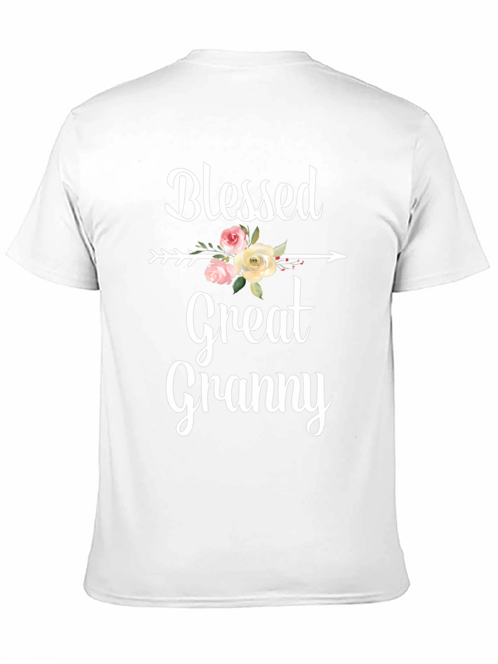 Blessed Great Granny T-Shirt - Floral Arrow Design
