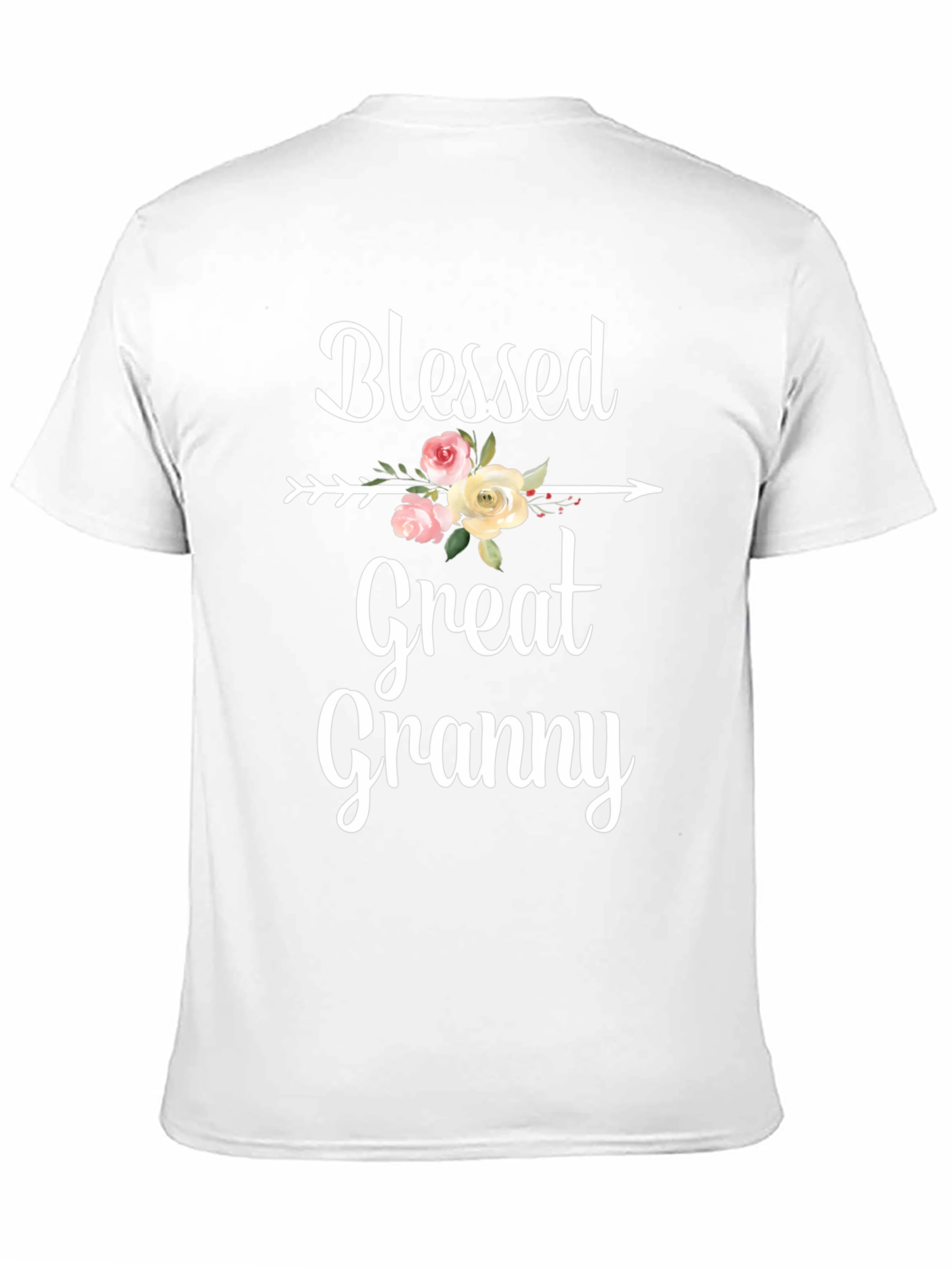 Blessed Great Granny T-Shirt - Floral Arrow Design