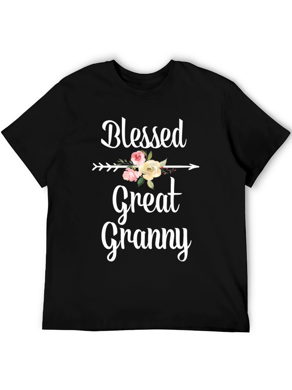 Blessed Great Granny T-Shirt - Floral Arrow Design