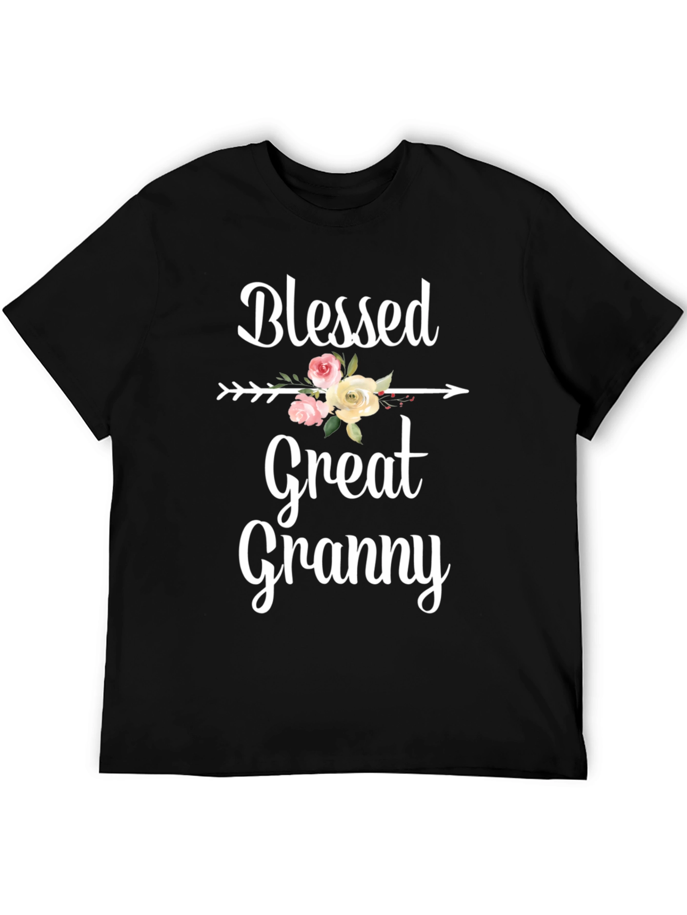 Blessed Great Granny T-Shirt - Floral Arrow Design