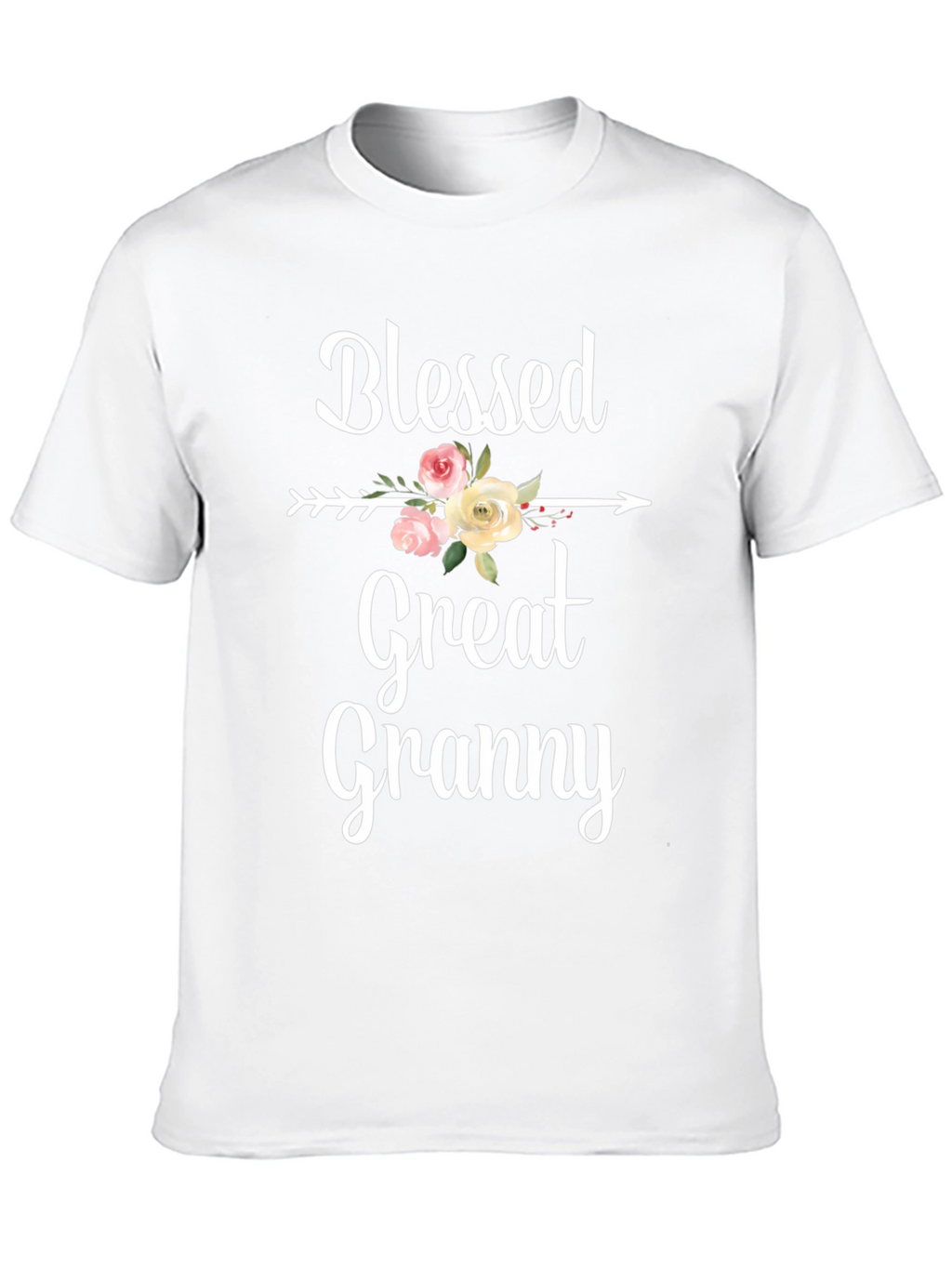 Blessed Great Granny T-Shirt - Floral Arrow Design