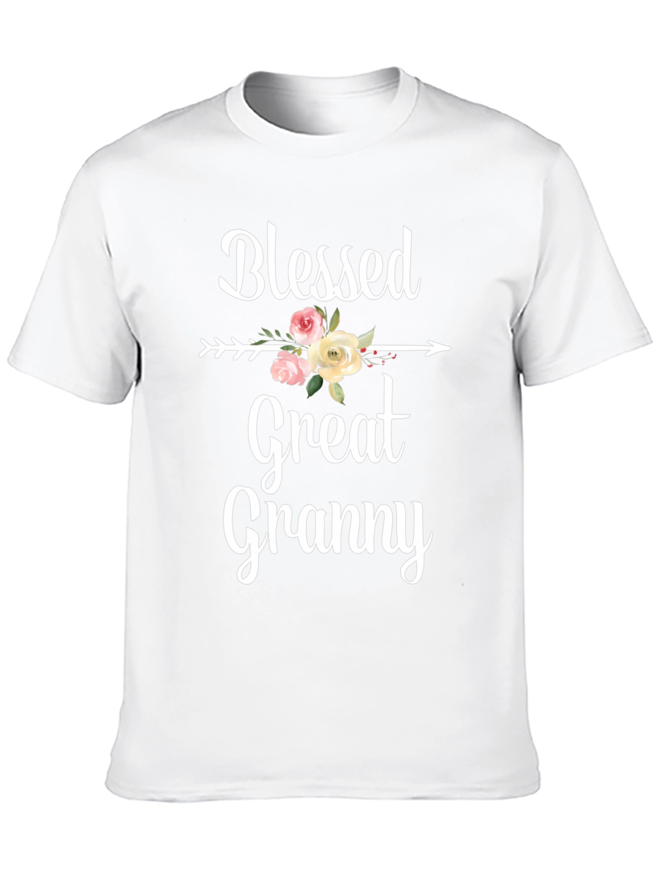 Blessed Great Granny T-Shirt - Floral Arrow Design