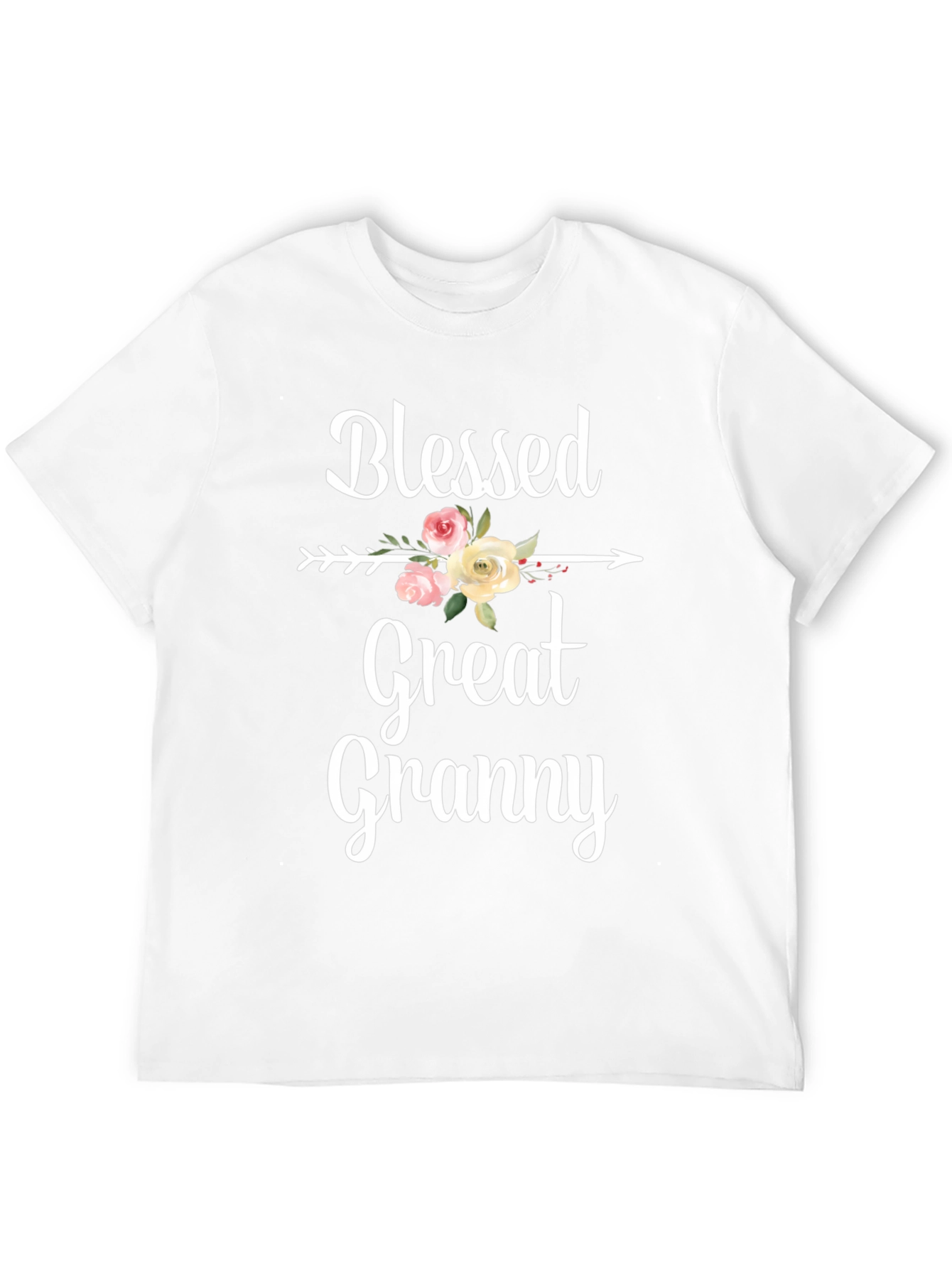 Blessed Great Granny T-Shirt - Floral Arrow Design