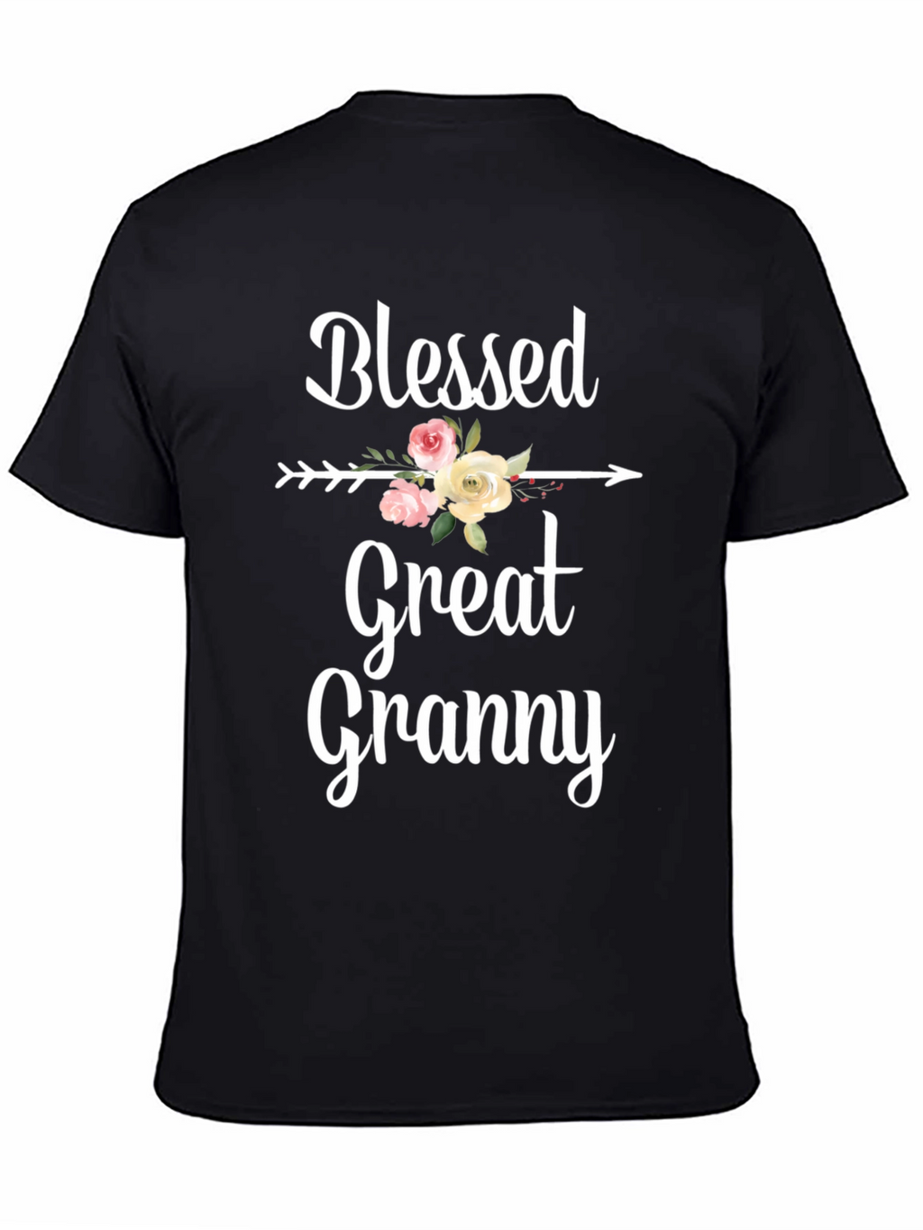 Blessed Great Granny T-Shirt - Floral Arrow Design