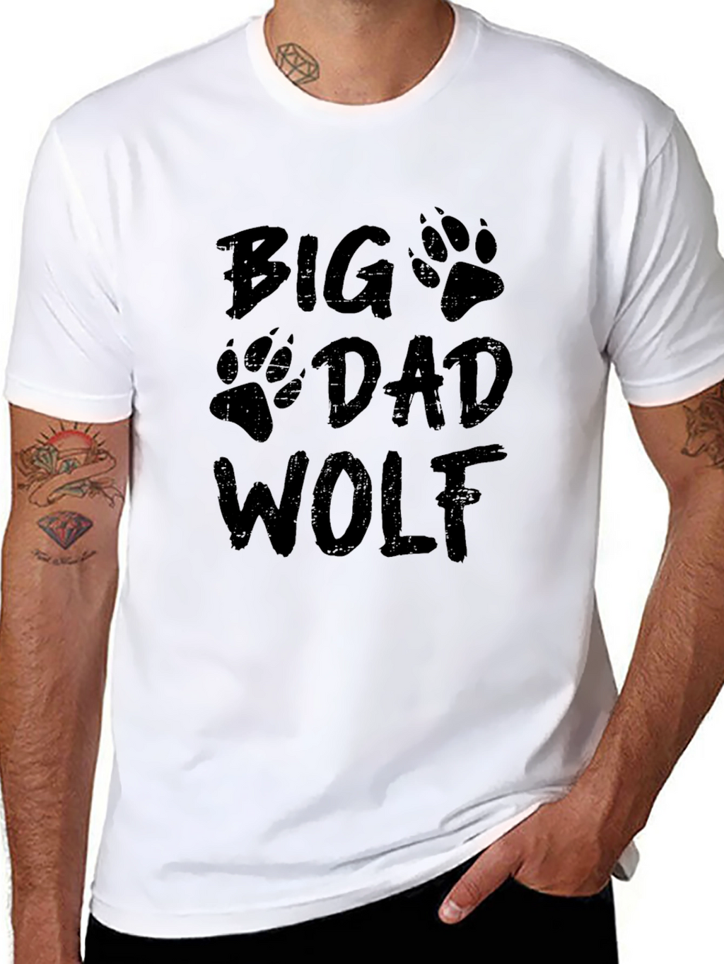 Big Dad Wolf Graphic Tee - Black