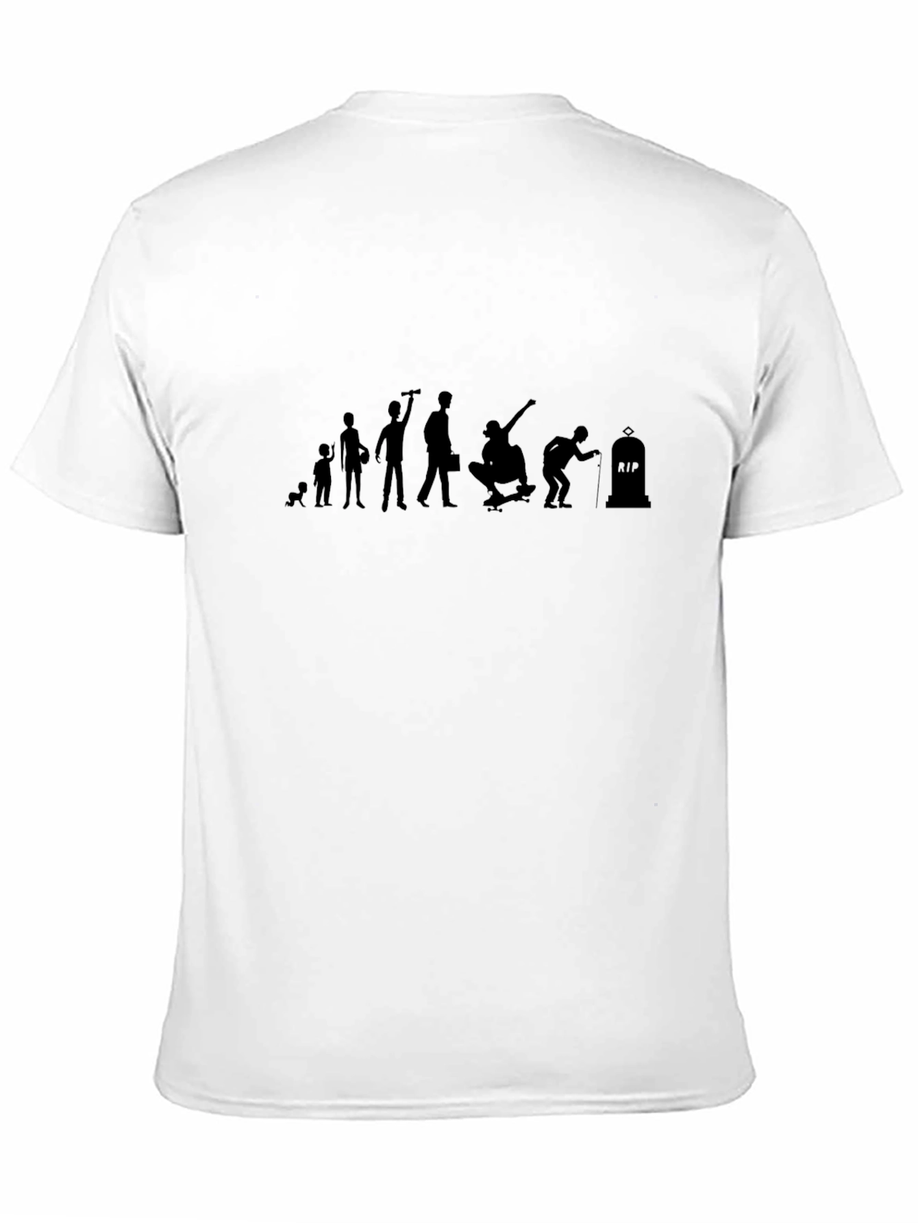 Evolution of a Skateboarder Black T-Shirt