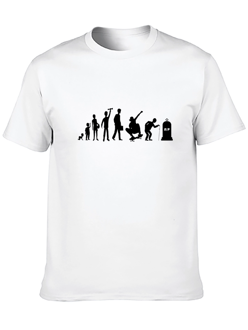Evolution of a Skateboarder Black T-Shirt