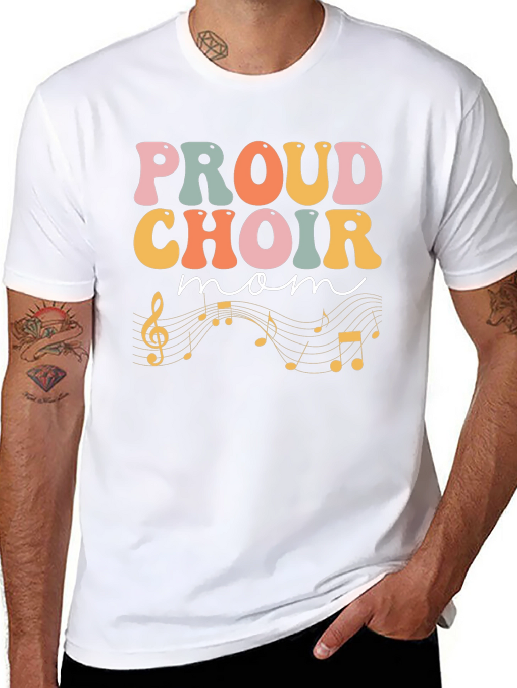 Proud Choir Mom Black T-Shirt