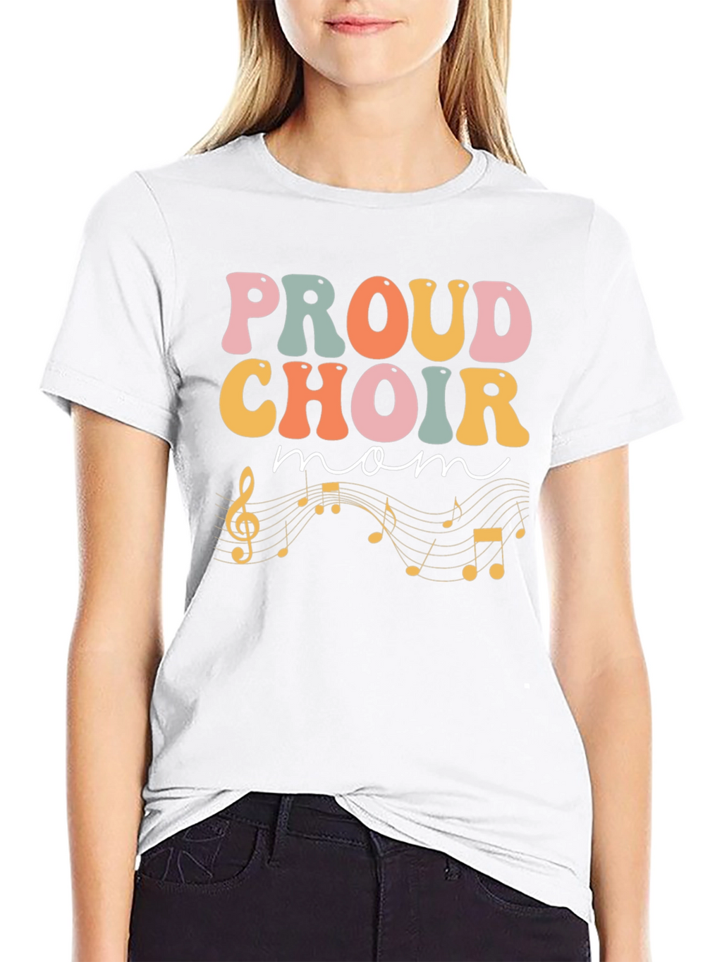 Proud Choir Mom Black T-Shirt