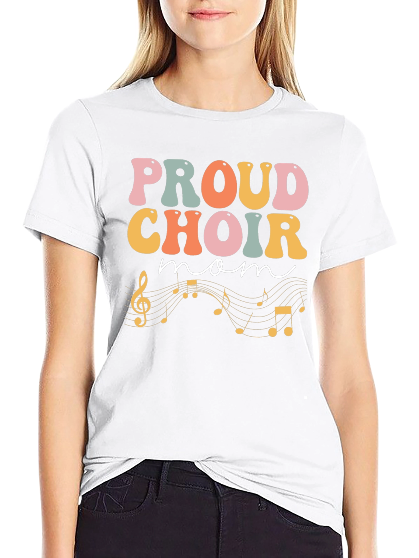 Proud Choir Mom Black T-Shirt