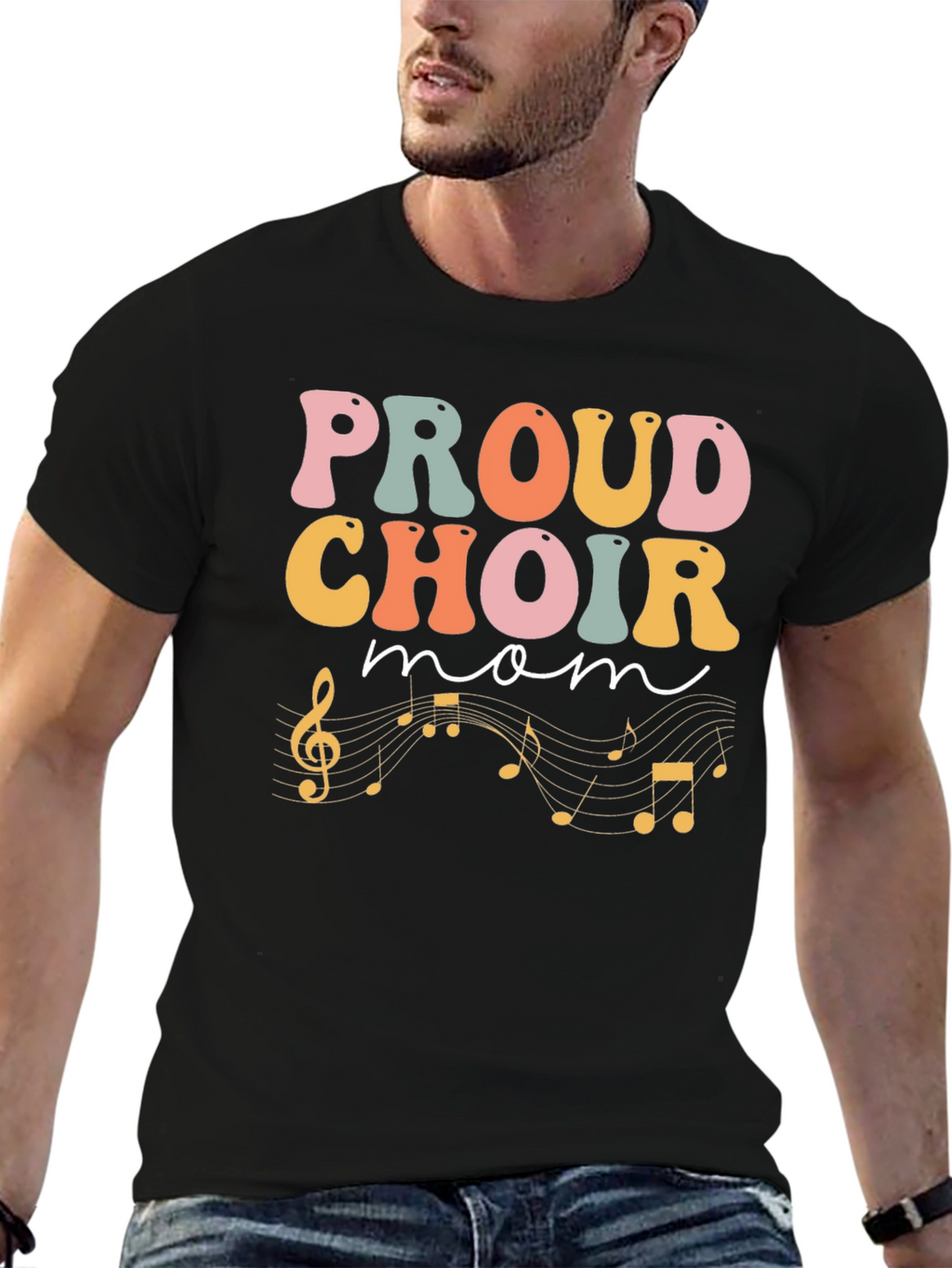 Proud Choir Mom Black T-Shirt