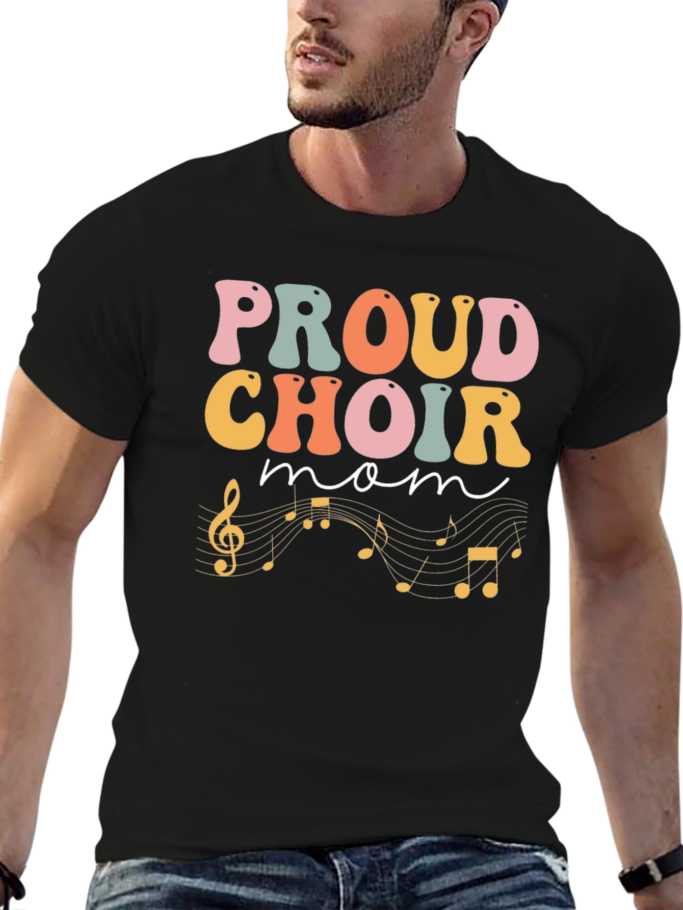 Proud Choir Mom Black T-Shirt