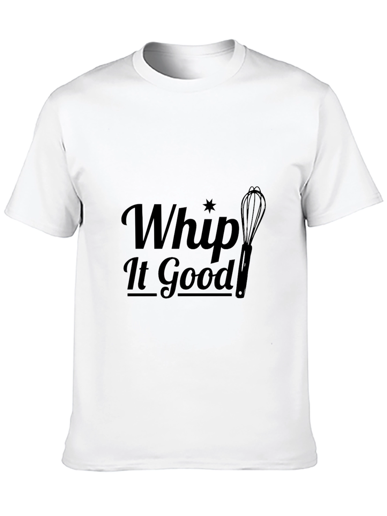 Whip It Good Black T-Shirt - Novelty Baking Tee