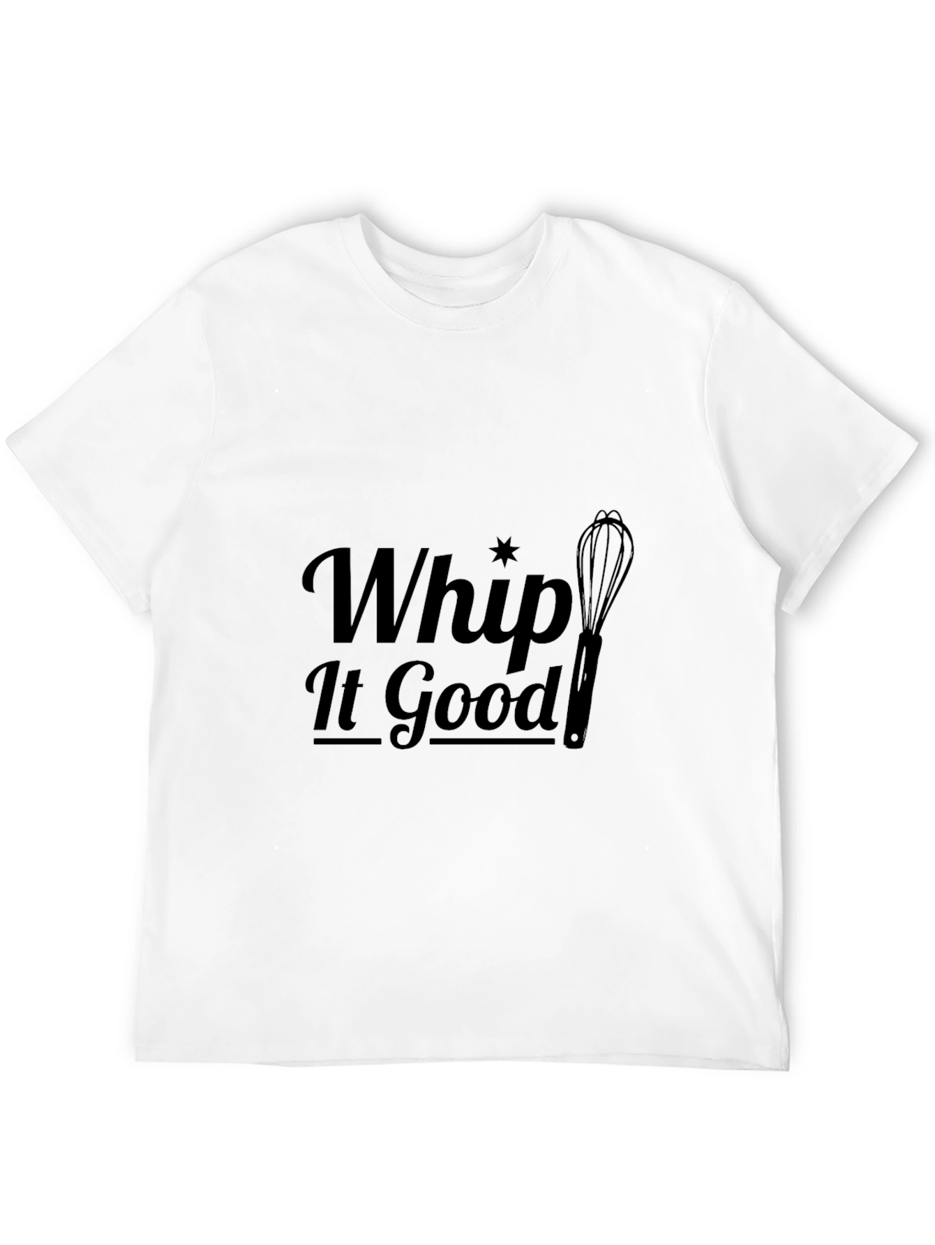 Whip It Good Black T-Shirt - Novelty Baking Tee