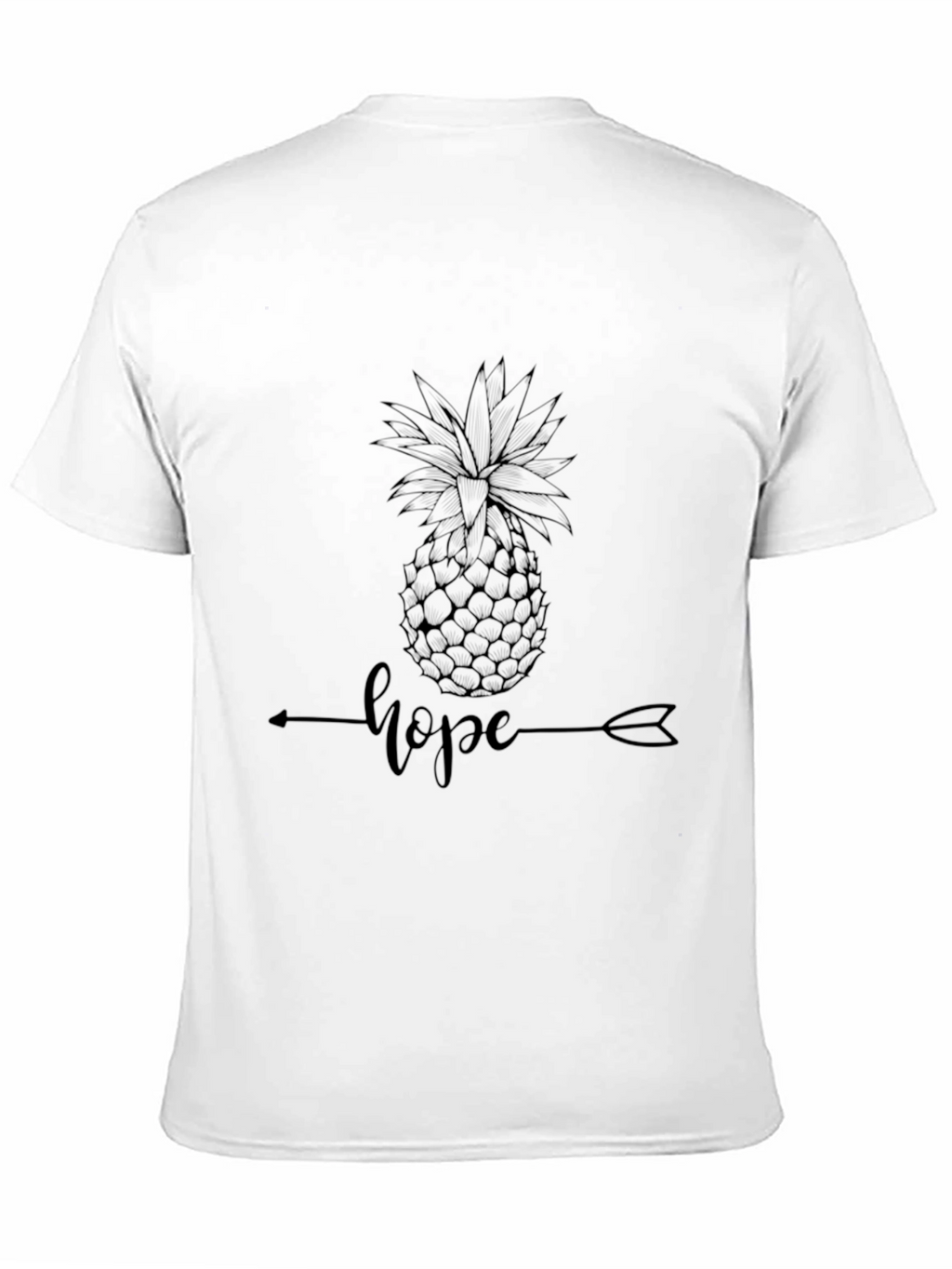 Pineapple Hope Graphic Tee - Stylish Black T-Shirt