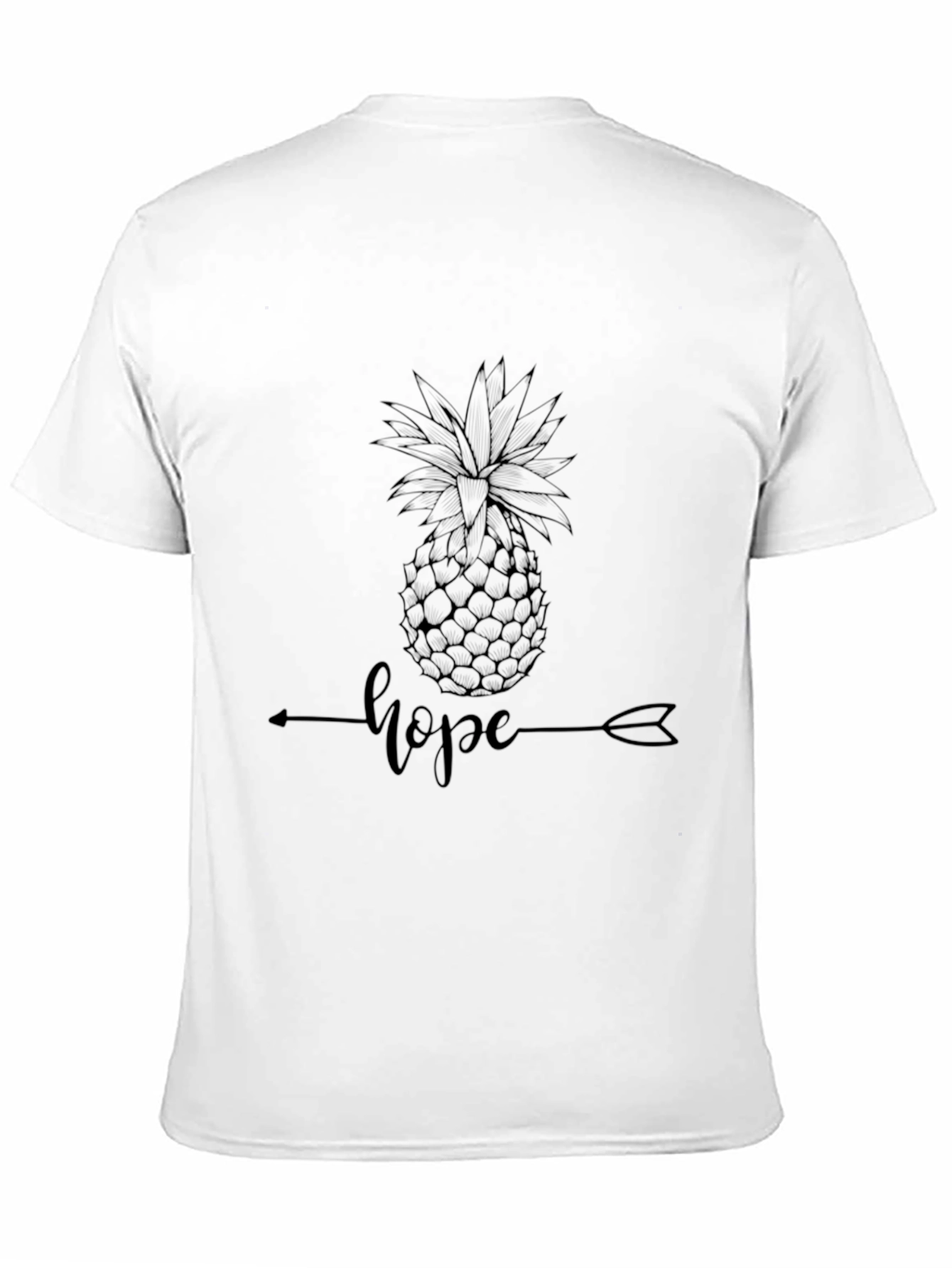 Pineapple Hope Graphic Tee - Stylish Black T-Shirt