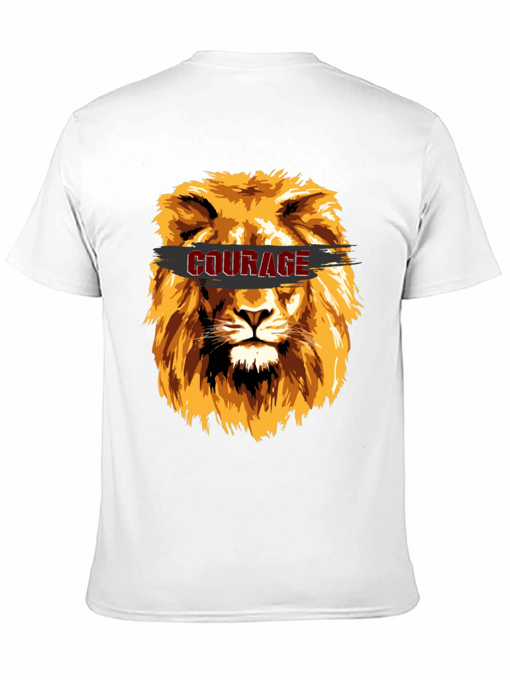 Courage Lion Graphic T-Shirt - Stylish Mens Tee