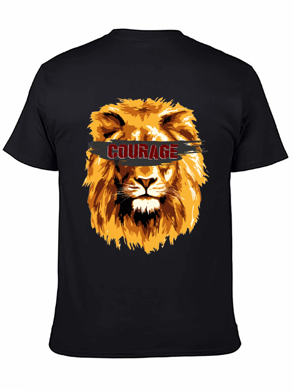 Courage Lion Graphic T-Shirt - Stylish Mens Tee