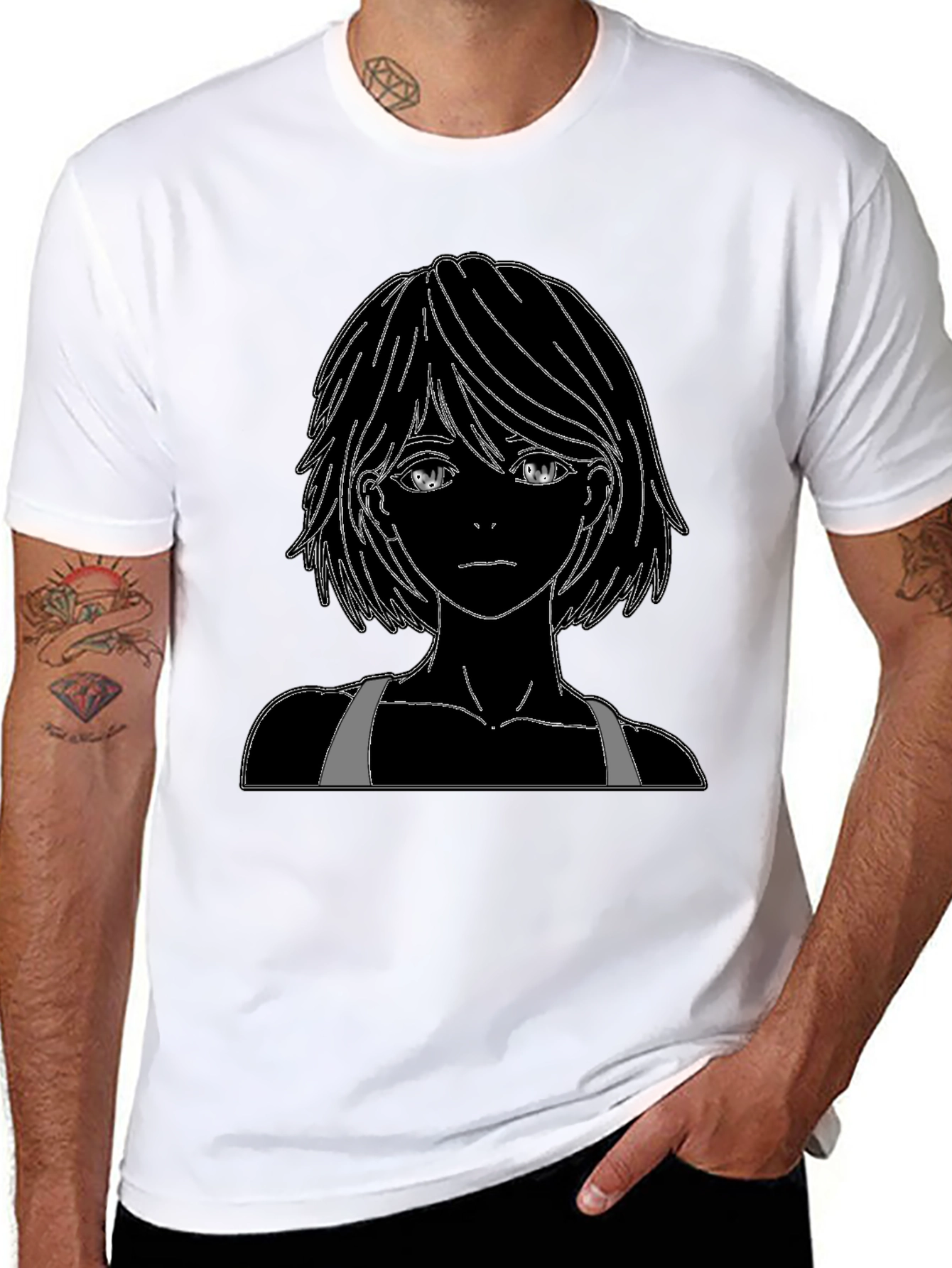 Anime Graphic Black T-Shirt