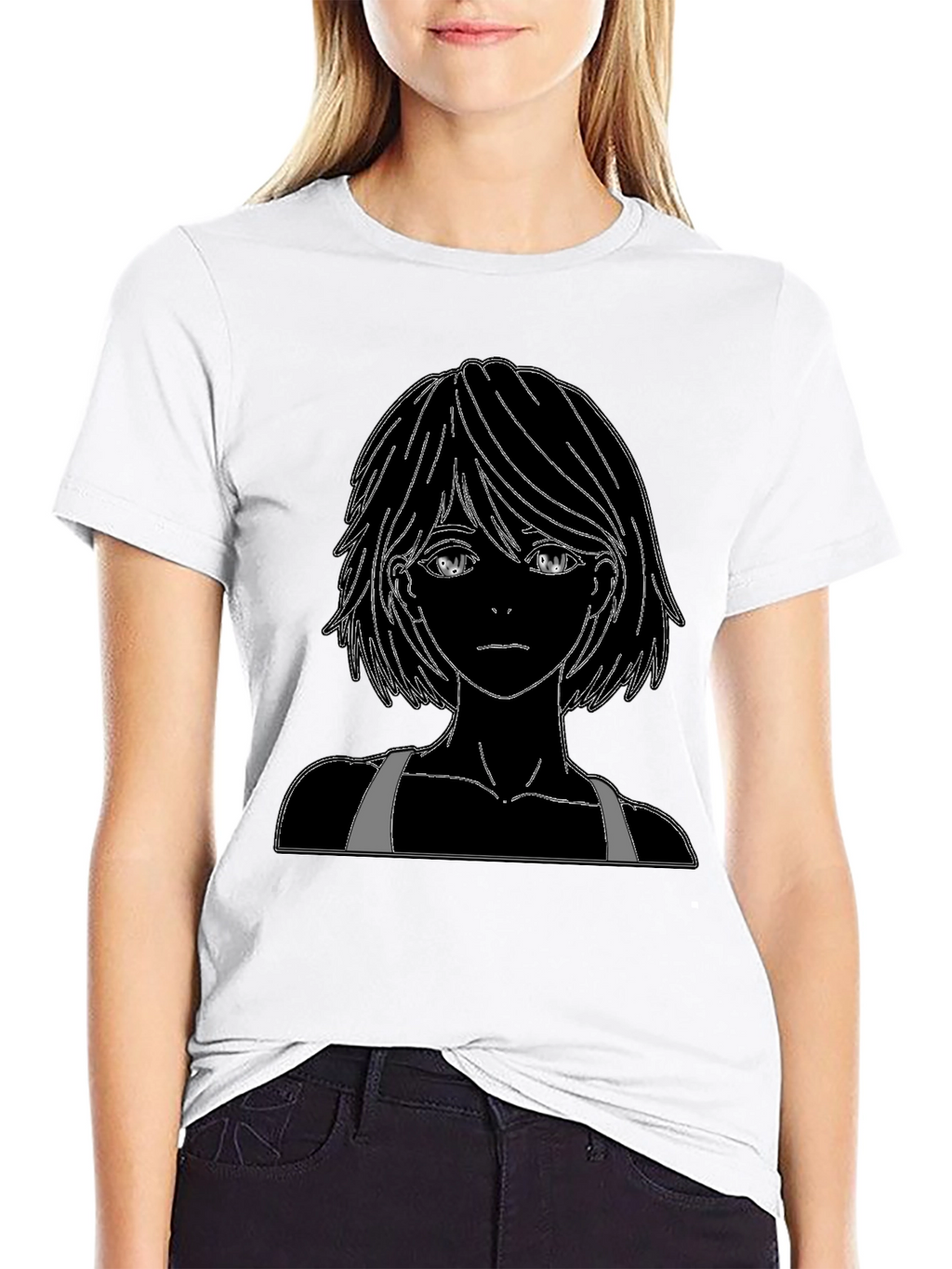 Anime Graphic Black T-Shirt
