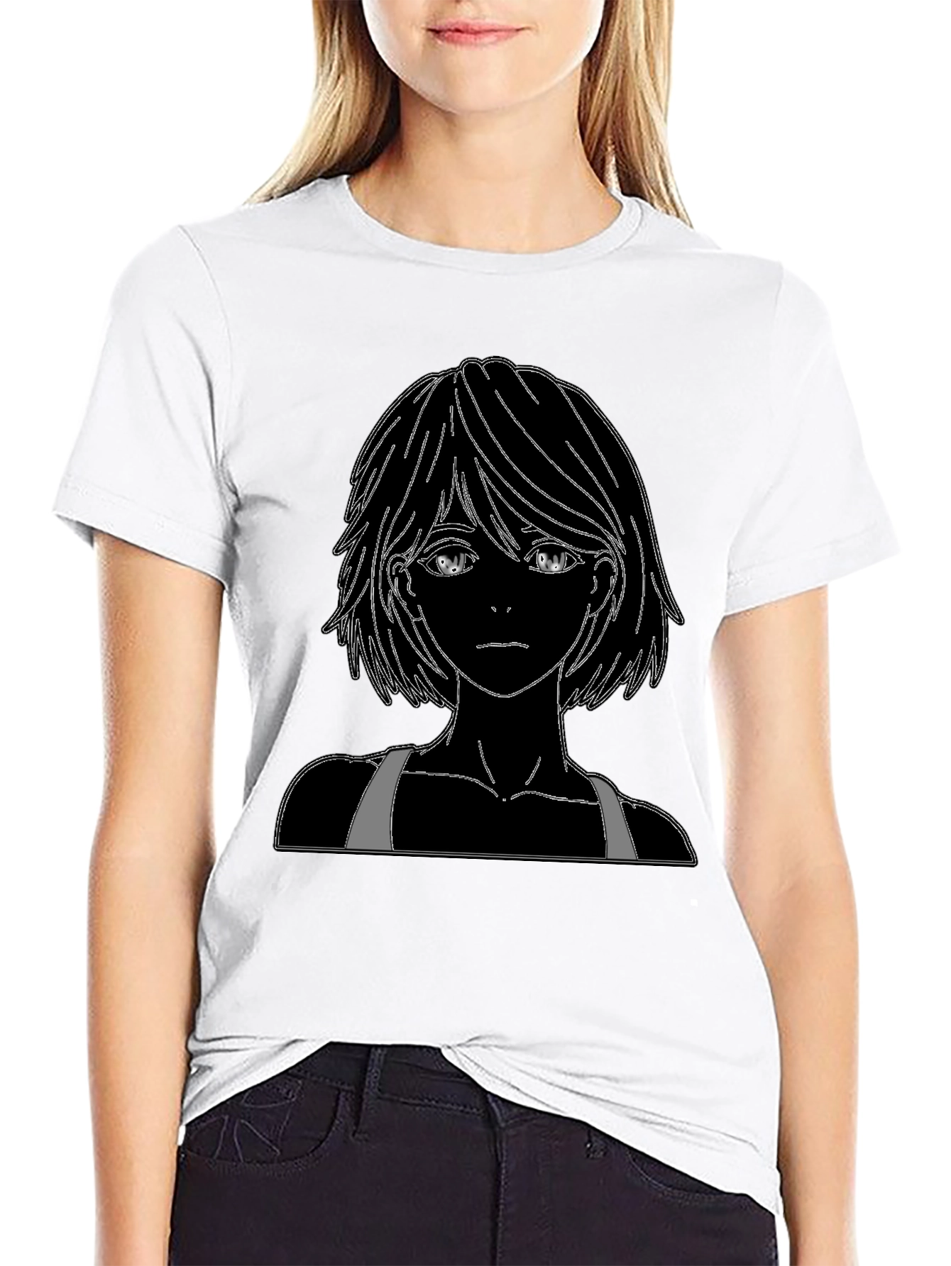 Anime Graphic Black T-Shirt