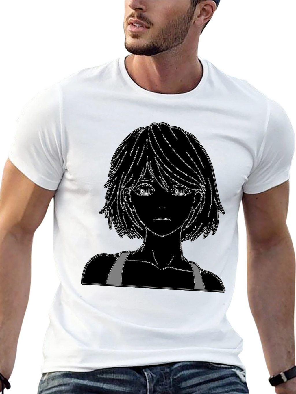 Anime Graphic Black T-Shirt