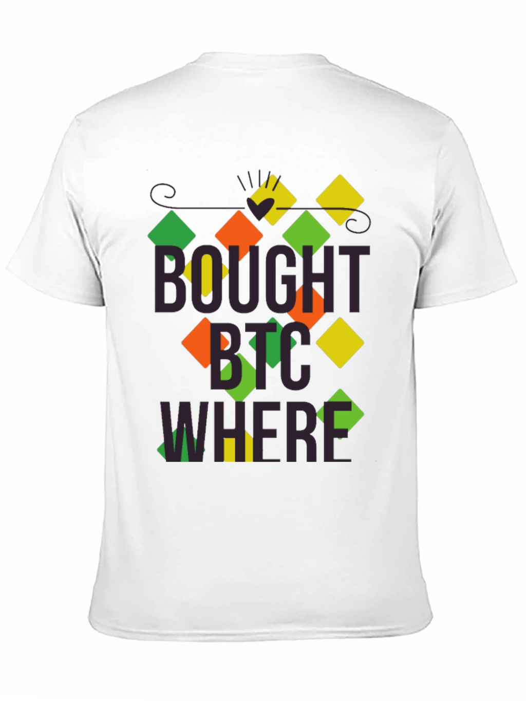 BTC Crypto T-Shirt - Bought Bitcoin Where Design